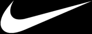 Nike Swoosh-logo på sort baggrund Wallpapers