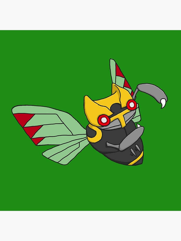 Ninjask med grøn baggrund Wallpapers
