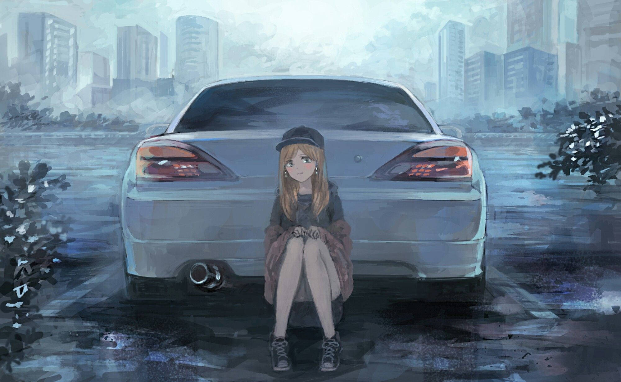 Nissan Silvia bil anime Wallpapers