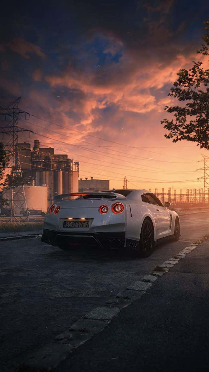 Nissan Skyline iPhone solnedgang Wallpapers