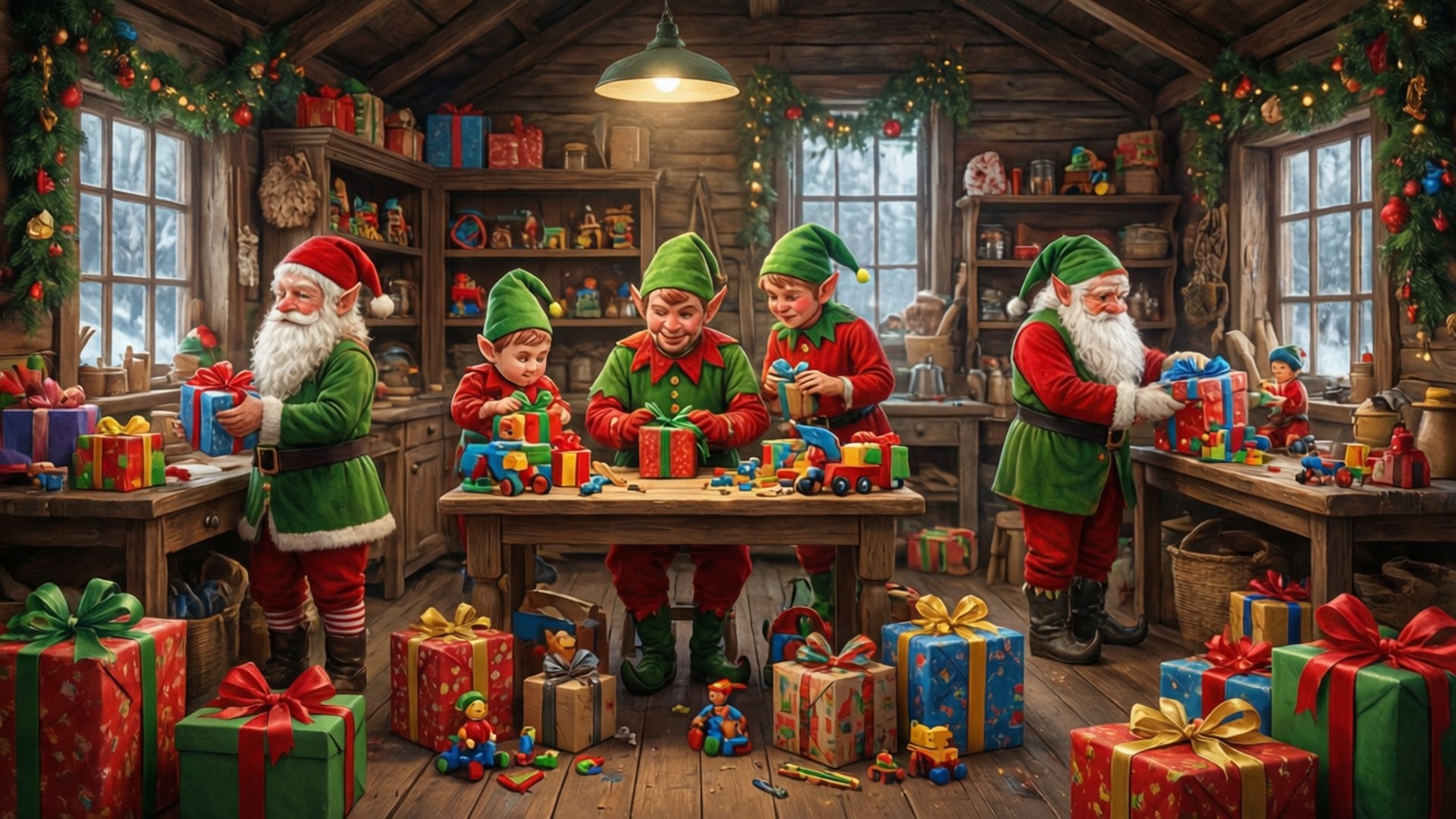 Nissernes værksted hos julemanden Wallpapers