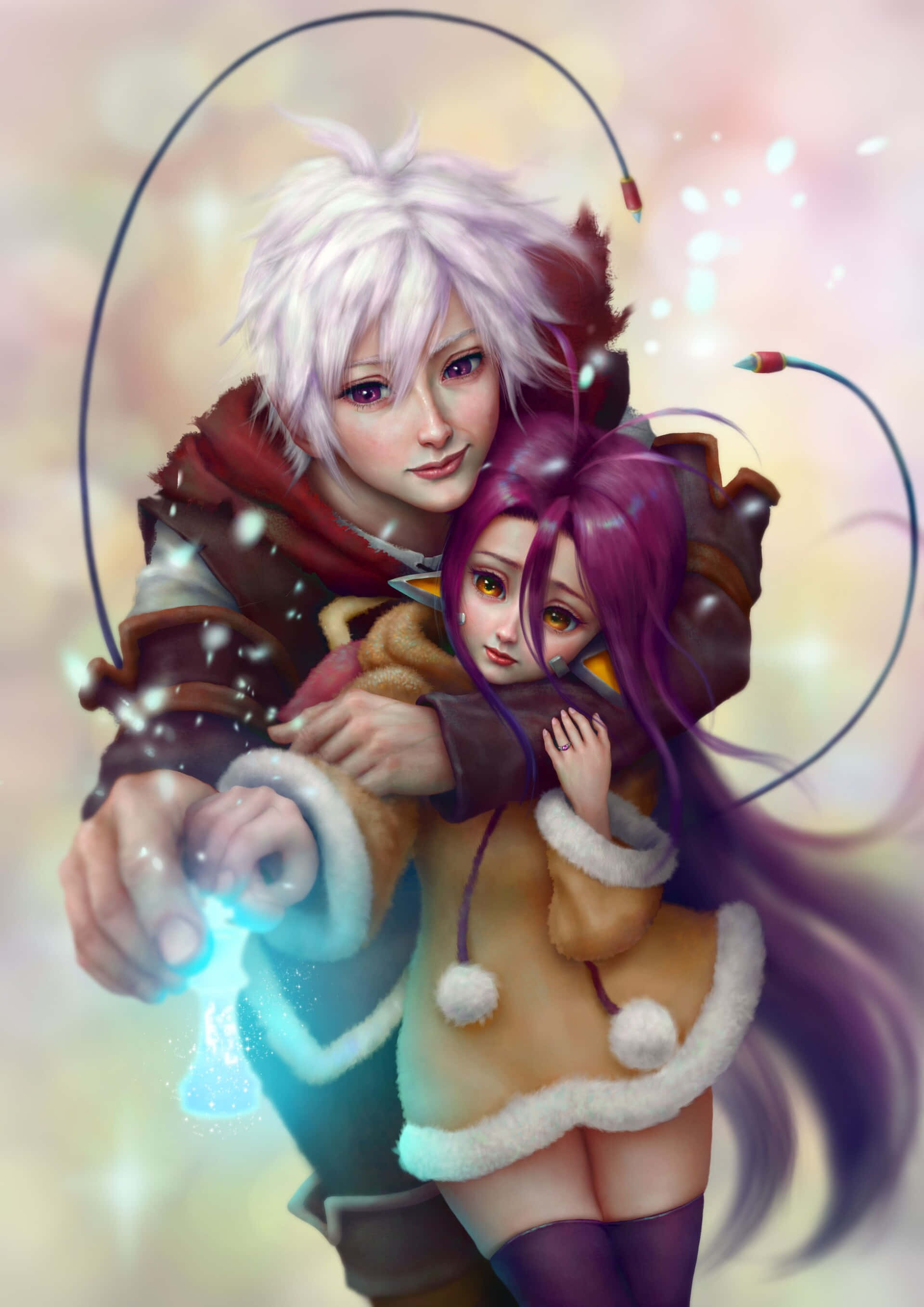 No Game No Life Sora Shiro Kunstbillede Wallpapers