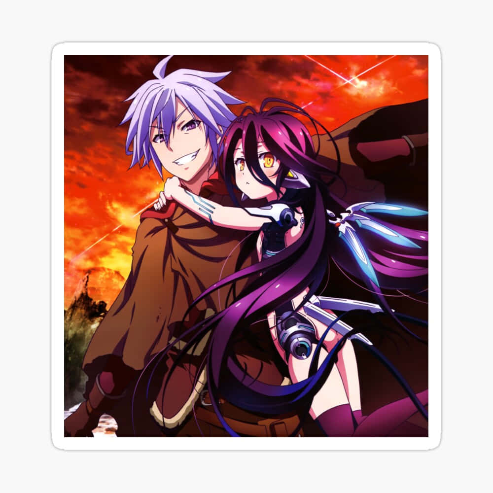 No Game No Life Riku bærer Shuvi billede Wallpapers