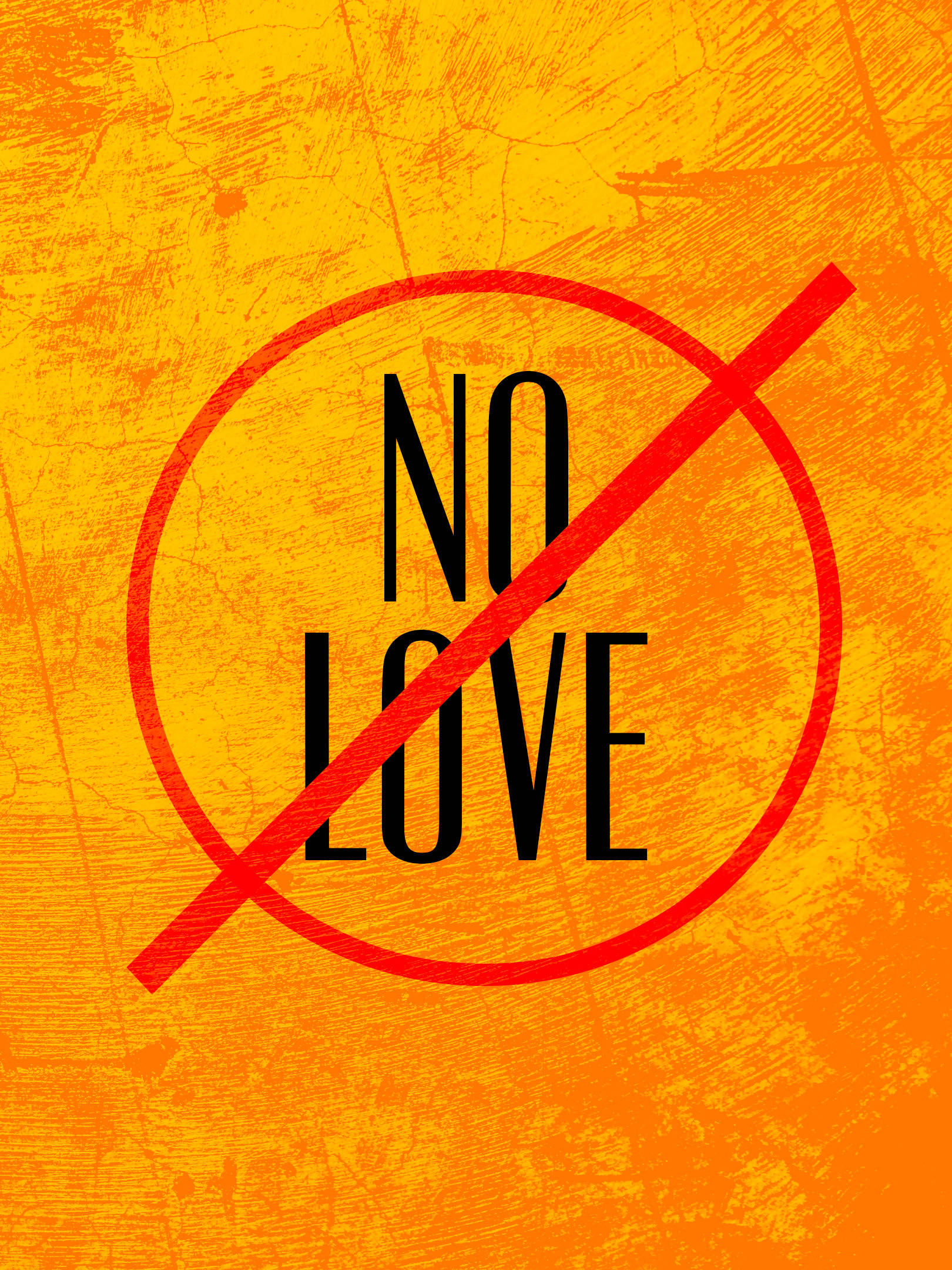 No love Styliseret Skiltning Wallpapers