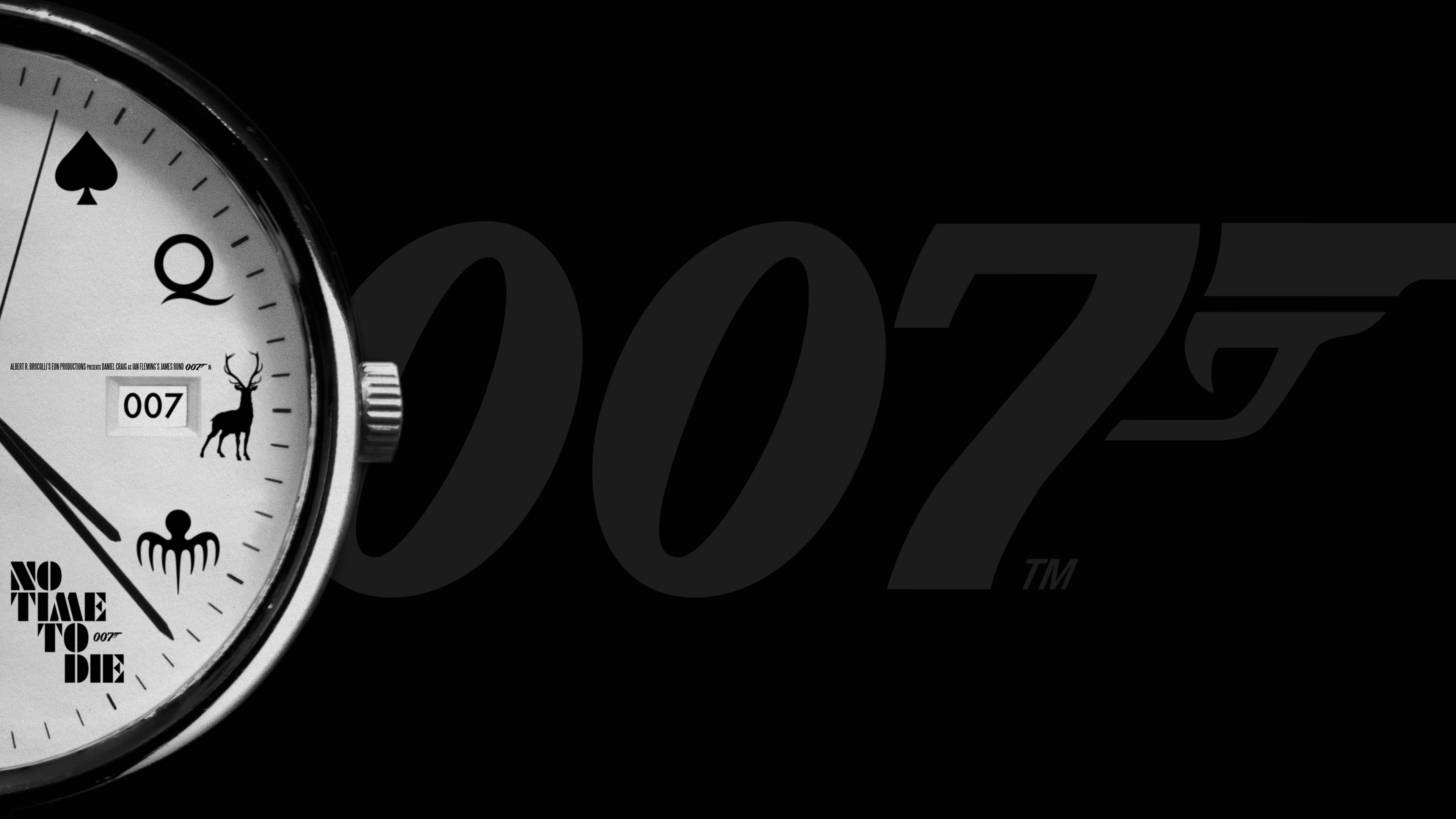 No Time To Die 007 i sort Wallpapers