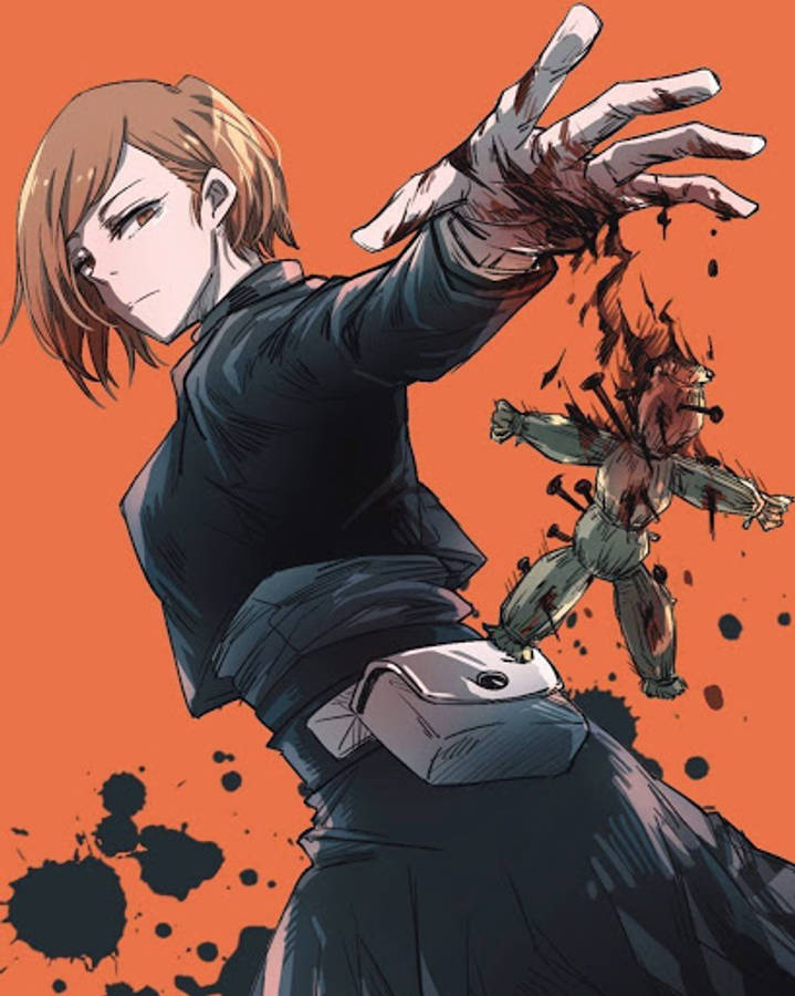 Nobara Kugisakis halmdukke optræder i Jujutsu Kaisen. Wallpapers