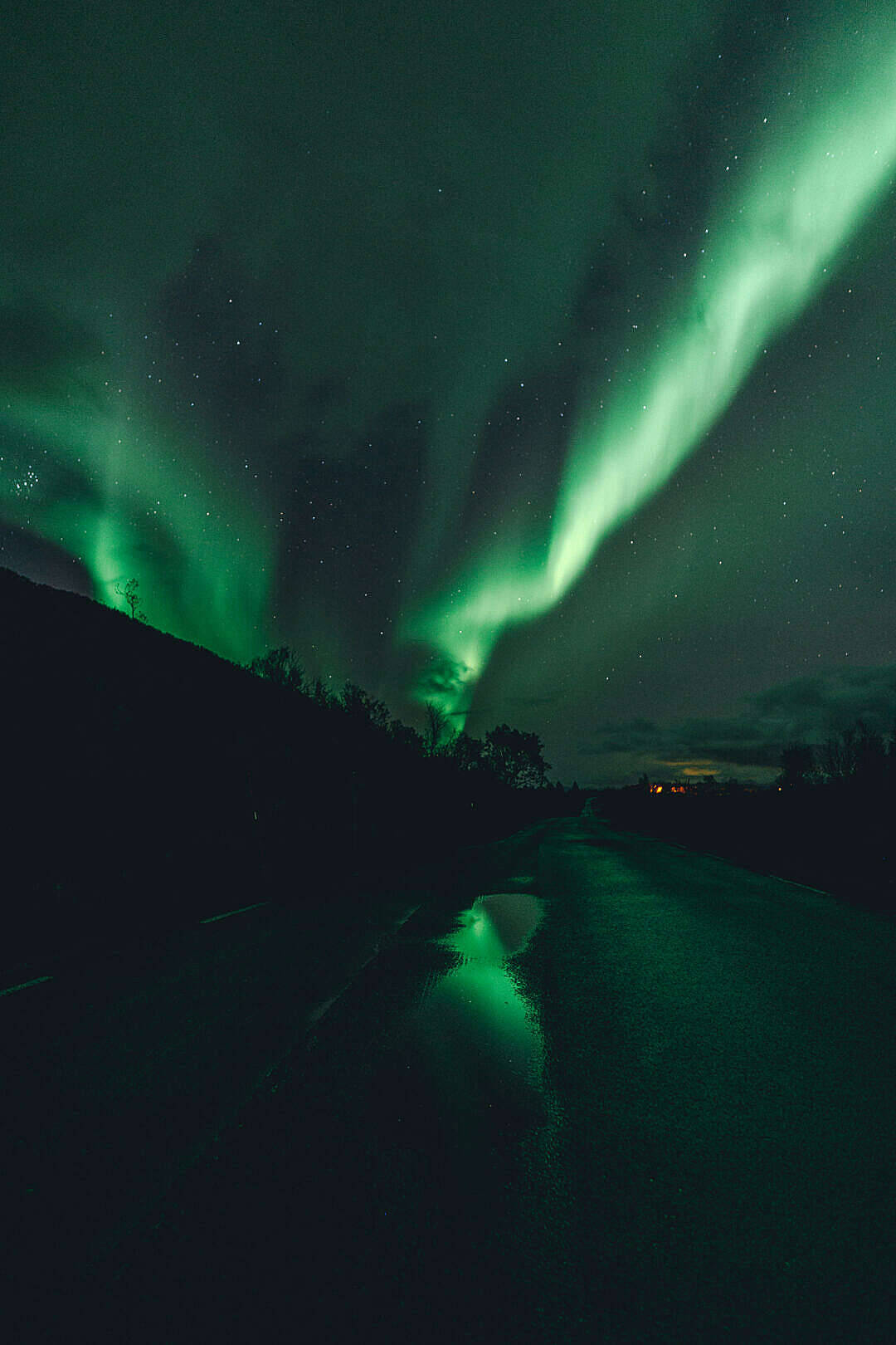 Nordlys i Norge Grøn iPhone Wallpapers
