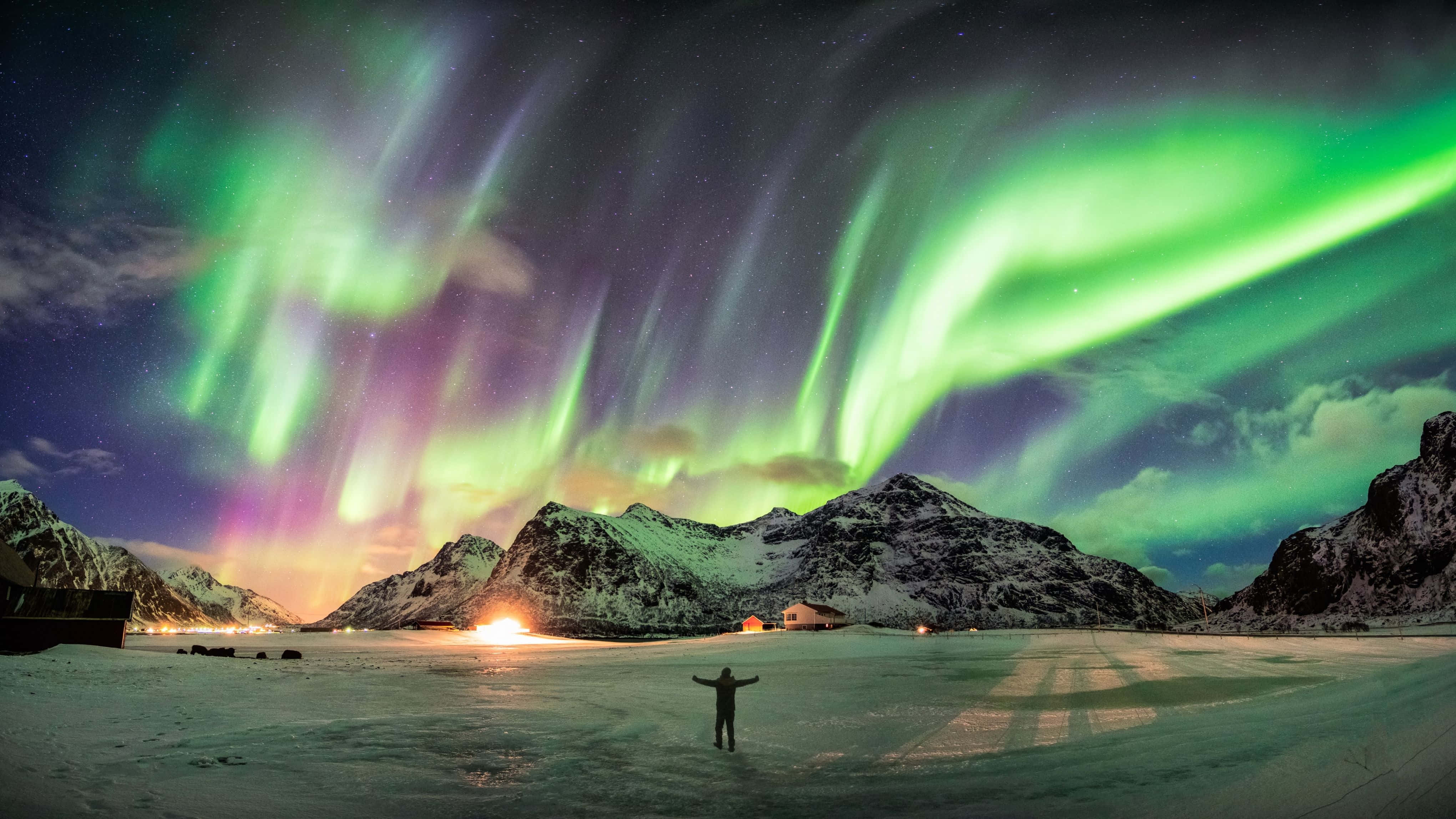Norges nordlys 4K skærm Wallpapers