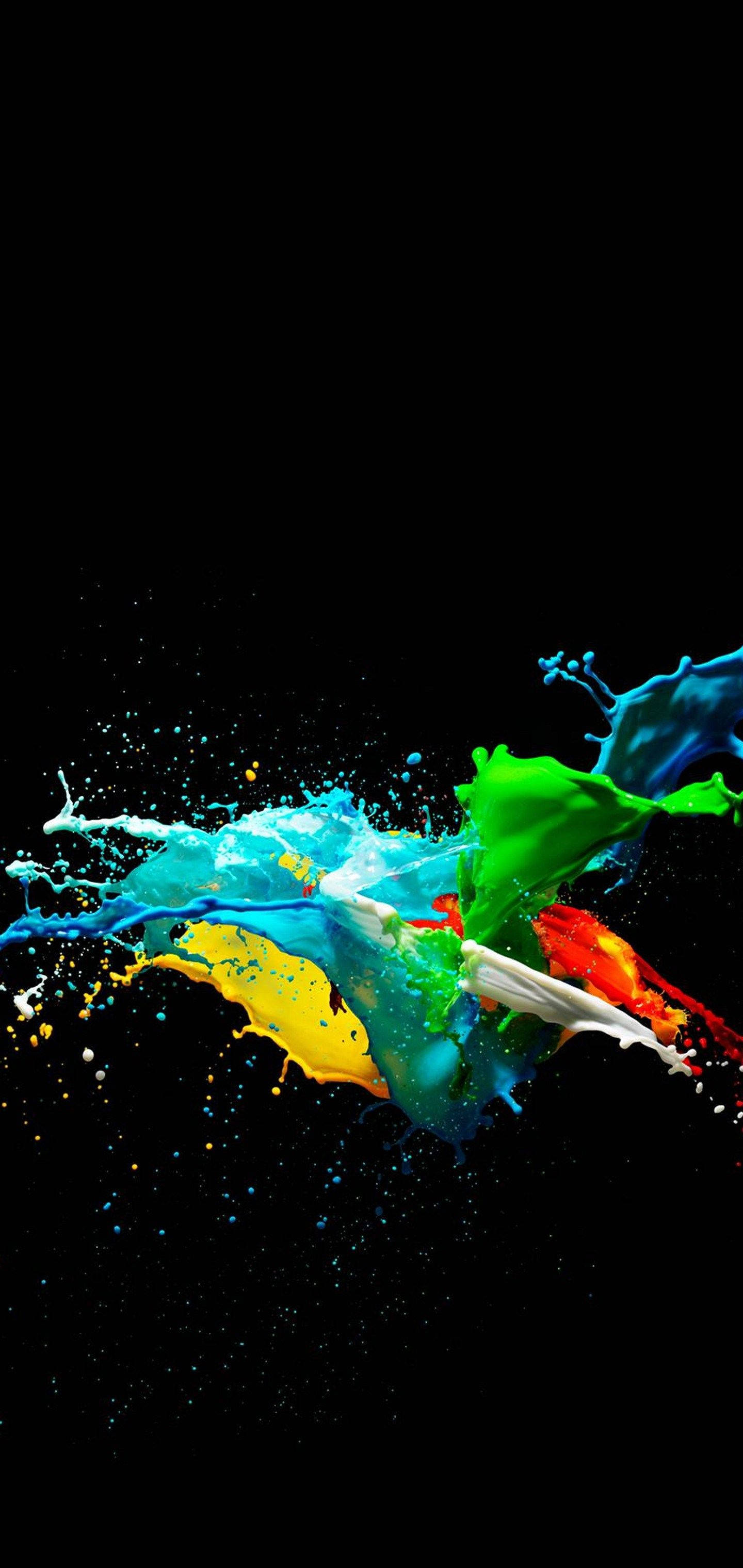 Note 10 farvet flydende kunst Wallpapers