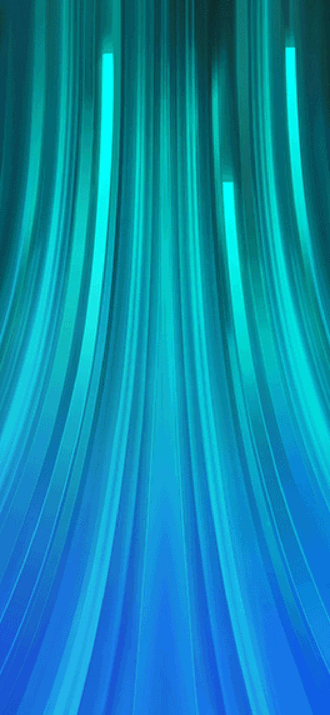 Note 8 Grønne og blå linjer Wallpapers