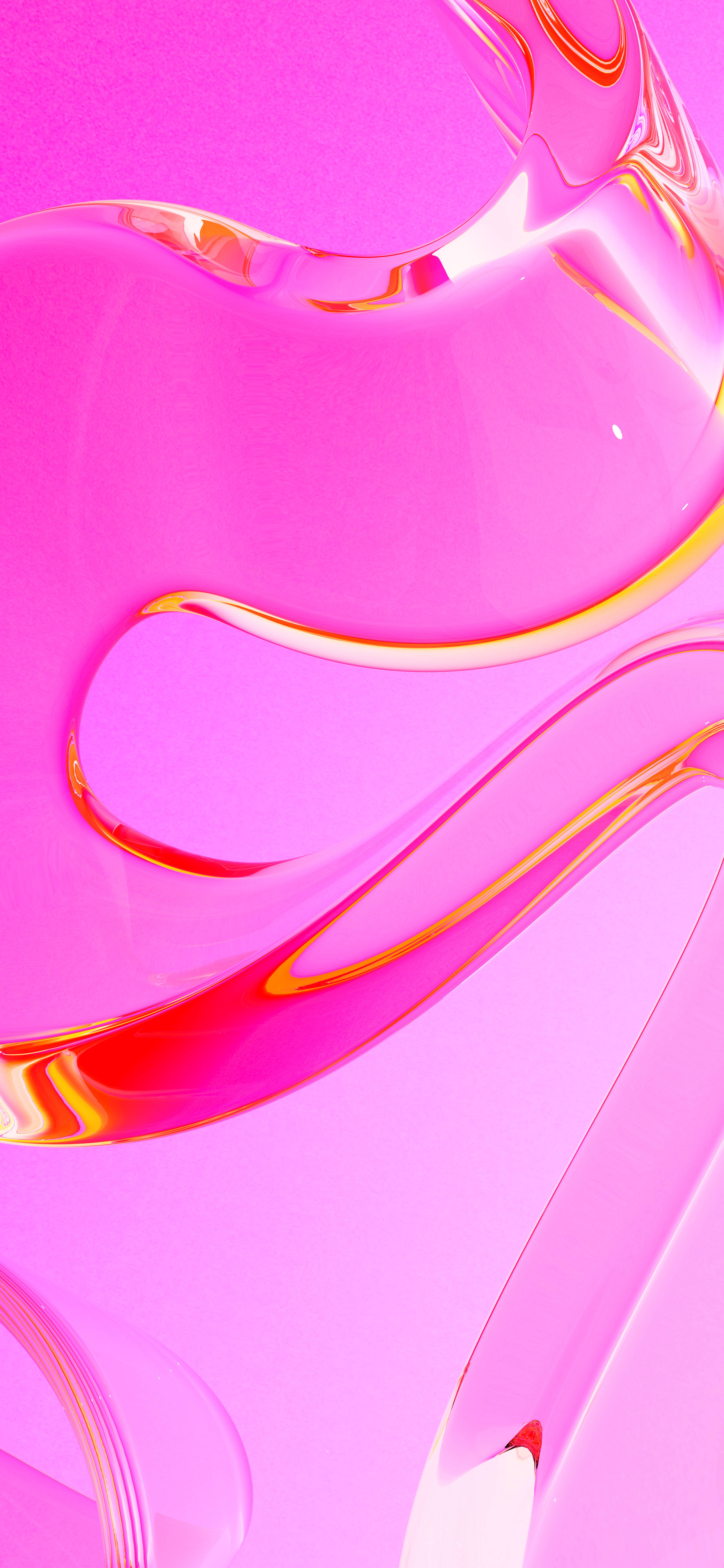 Nærbillede pink væske overflade mobil 3D Wallpapers