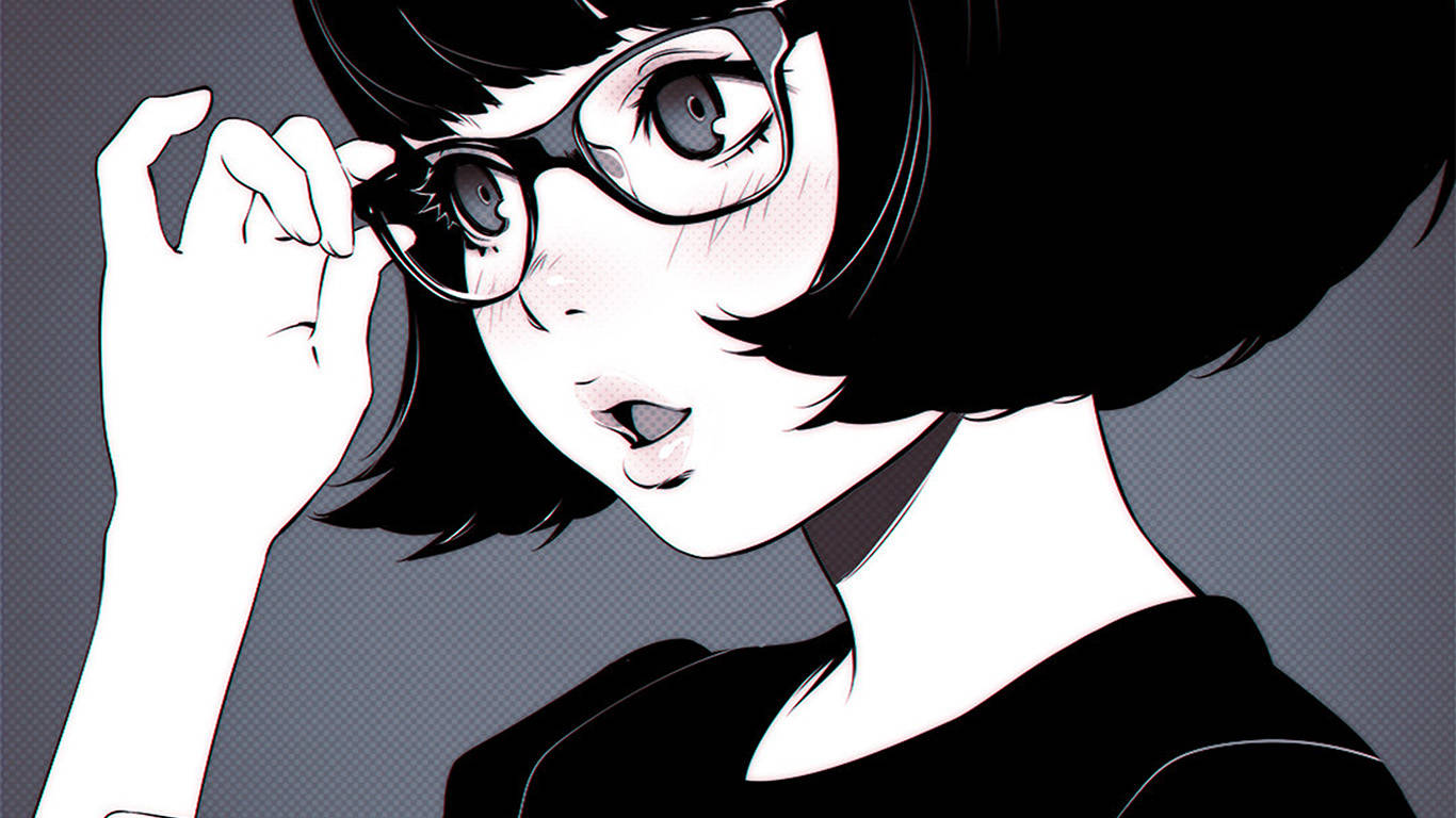 Nørdet Pige Edgy Anime Profilbillede Wallpapers