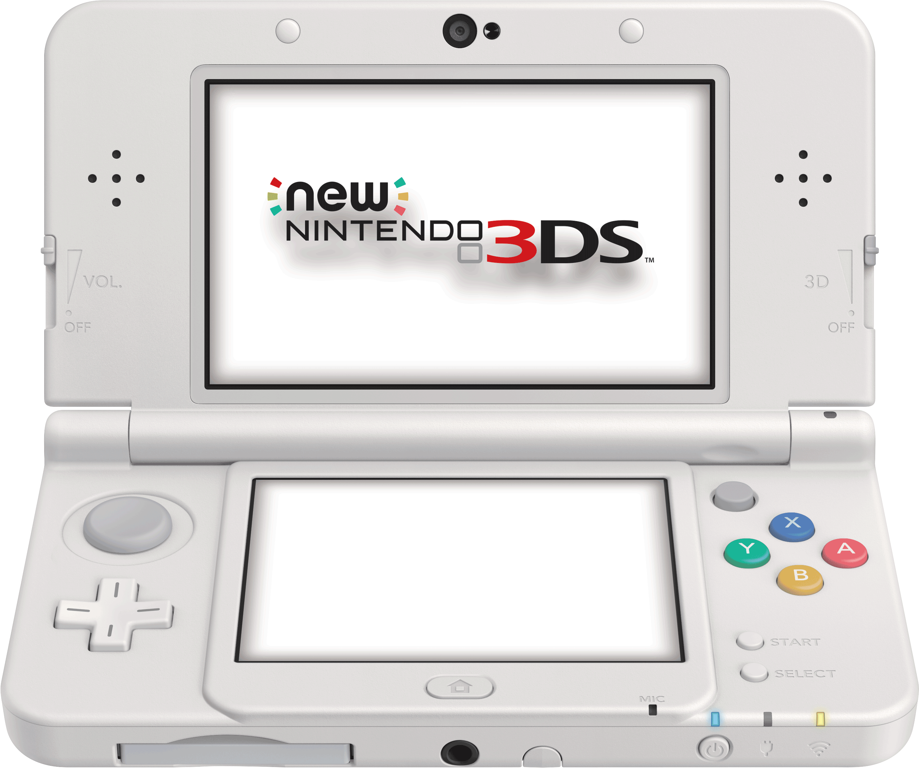 Ny Nintendo3DS Hvid Åben Wallpapers