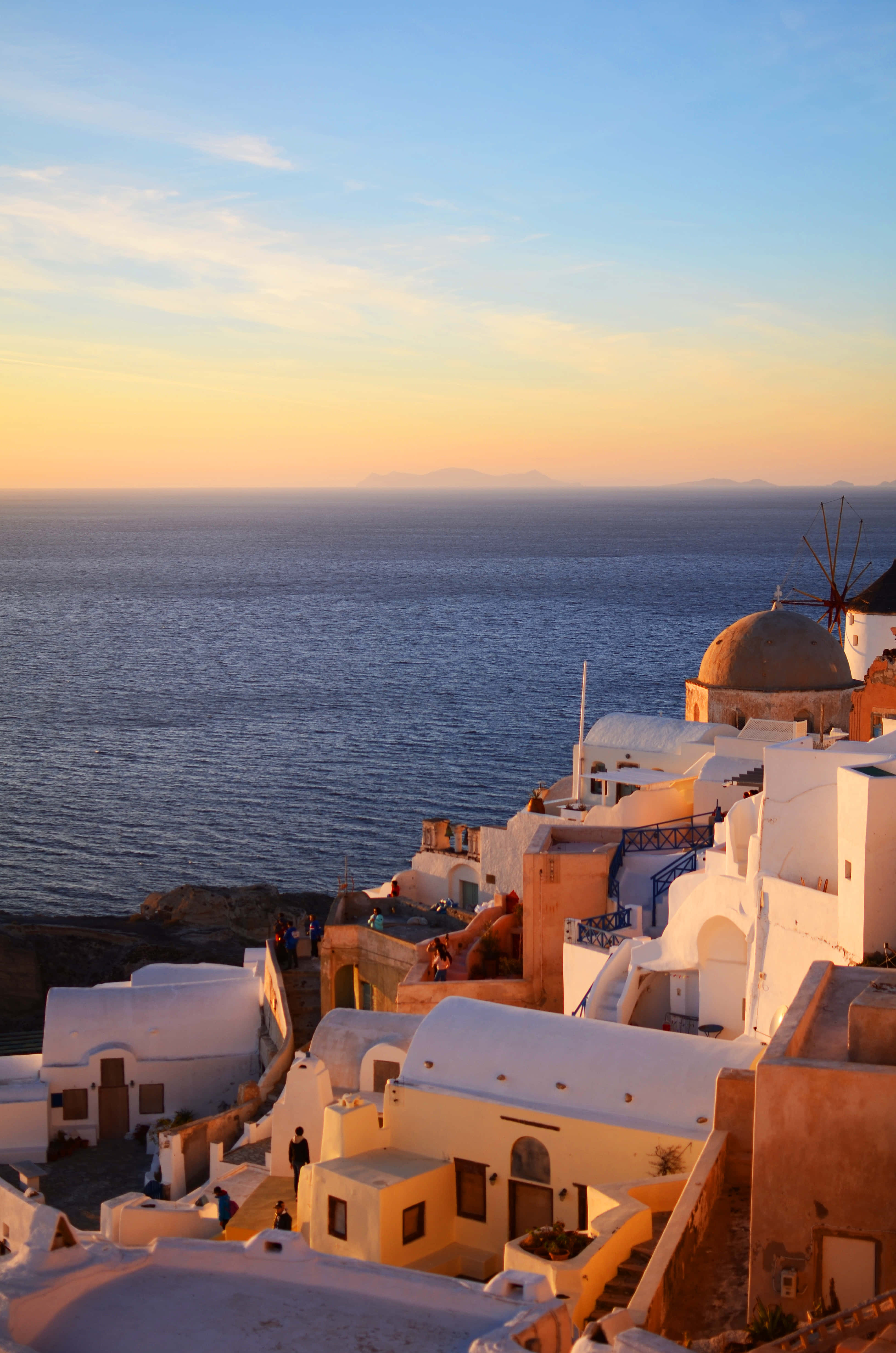 Nyd de betagende udsigter over Santorini-øen, Grækenland Wallpapers