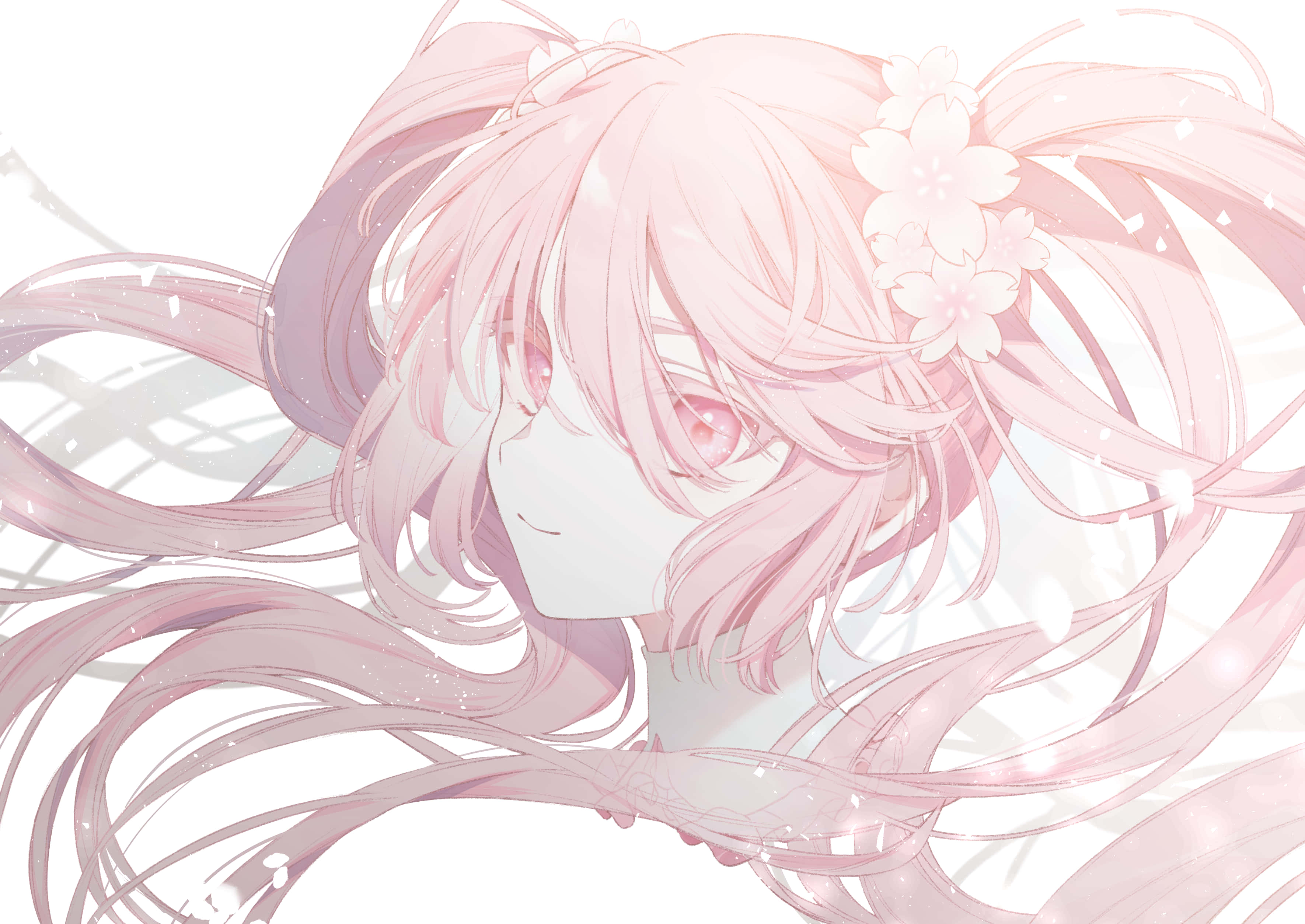 Nyd de smukke kirsebærblomstblade med Sakura Miku Wallpapers