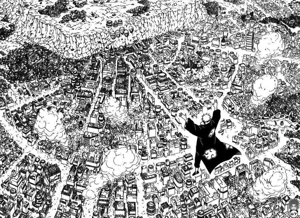 Nyd de smukke scener fra en Manga Panel Wallpapers