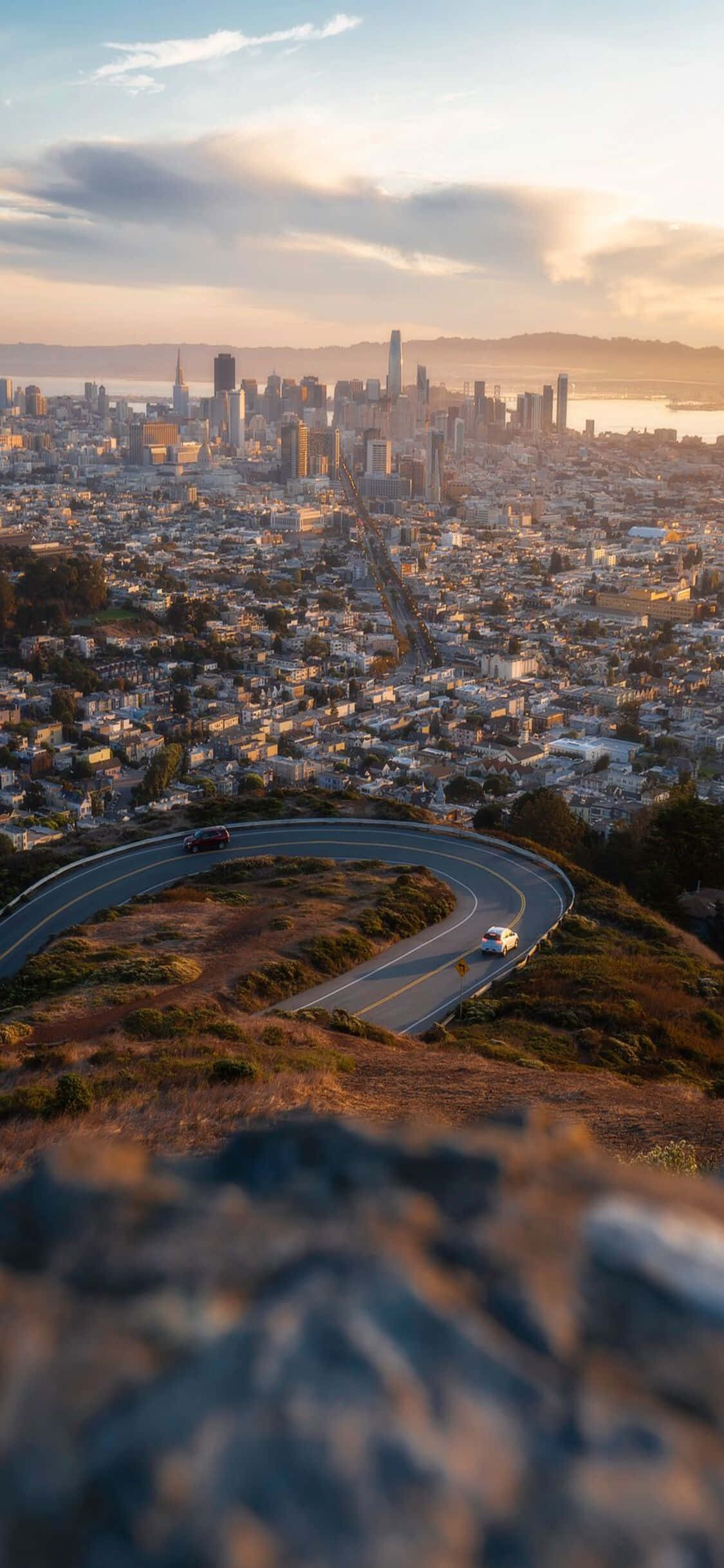 Nyd den betagende udsigt over Californiens kyst, mens du bruger din nye iPhone X Wallpapers