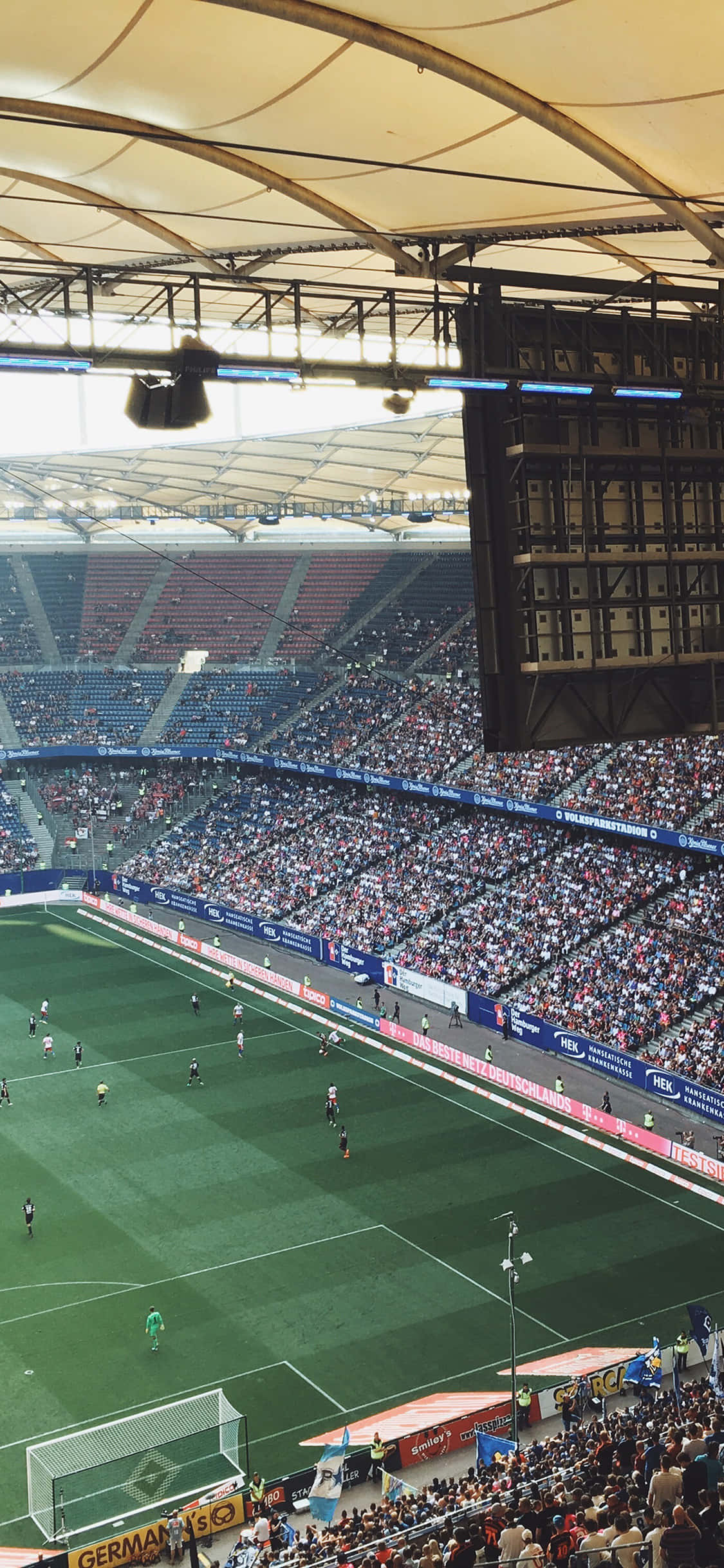 Nyd den elektrificerende atmosfære på Soccer Stadium Wallpapers