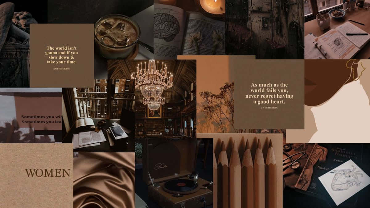 Nyd den enkle varme fra Aesthetic Brown Wallpapers