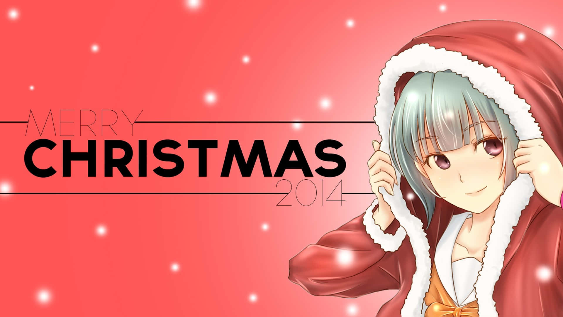 Nyd den festlige anime-jul Wallpapers
