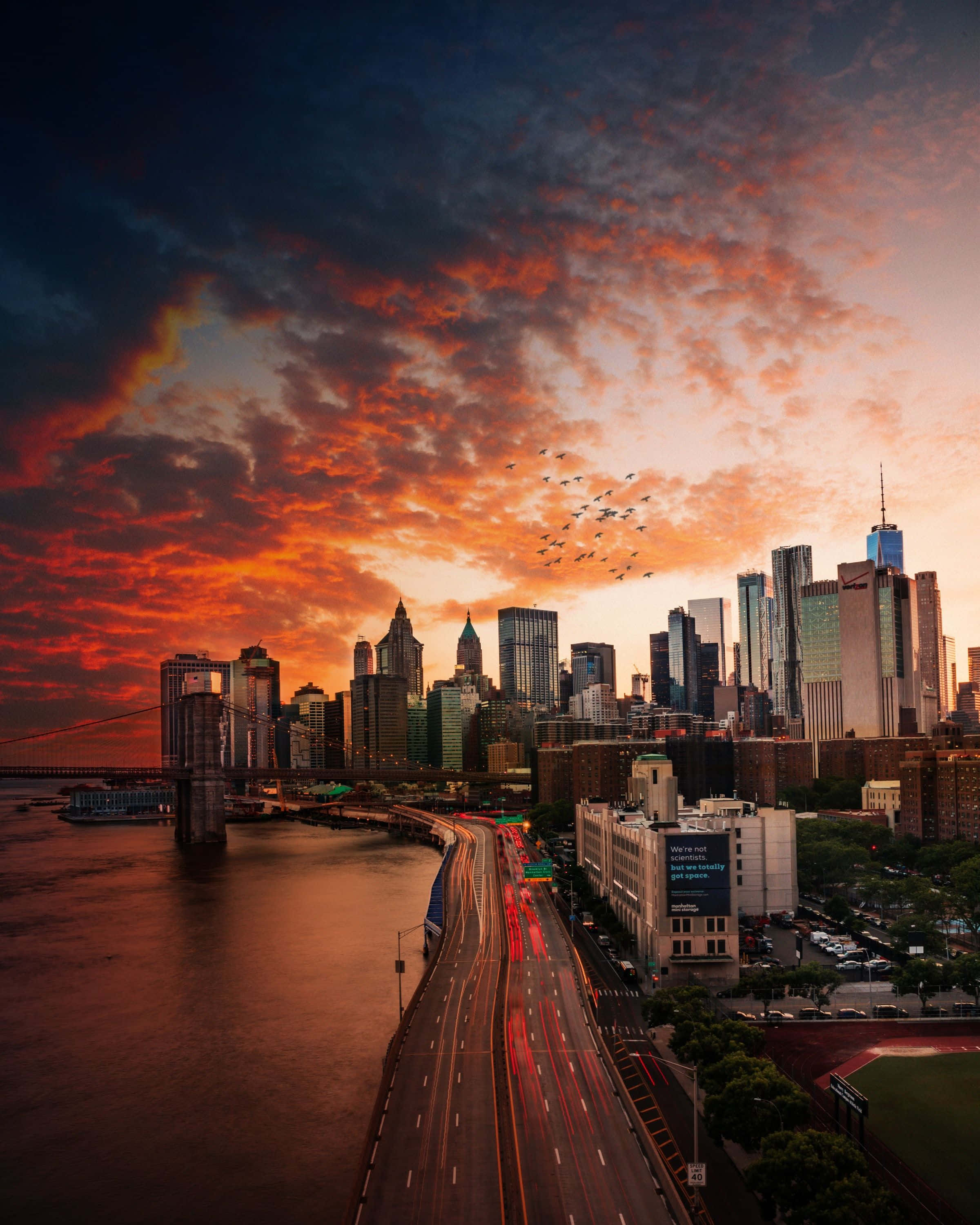 Nyd en solnedgang i den gyldne time Wallpapers