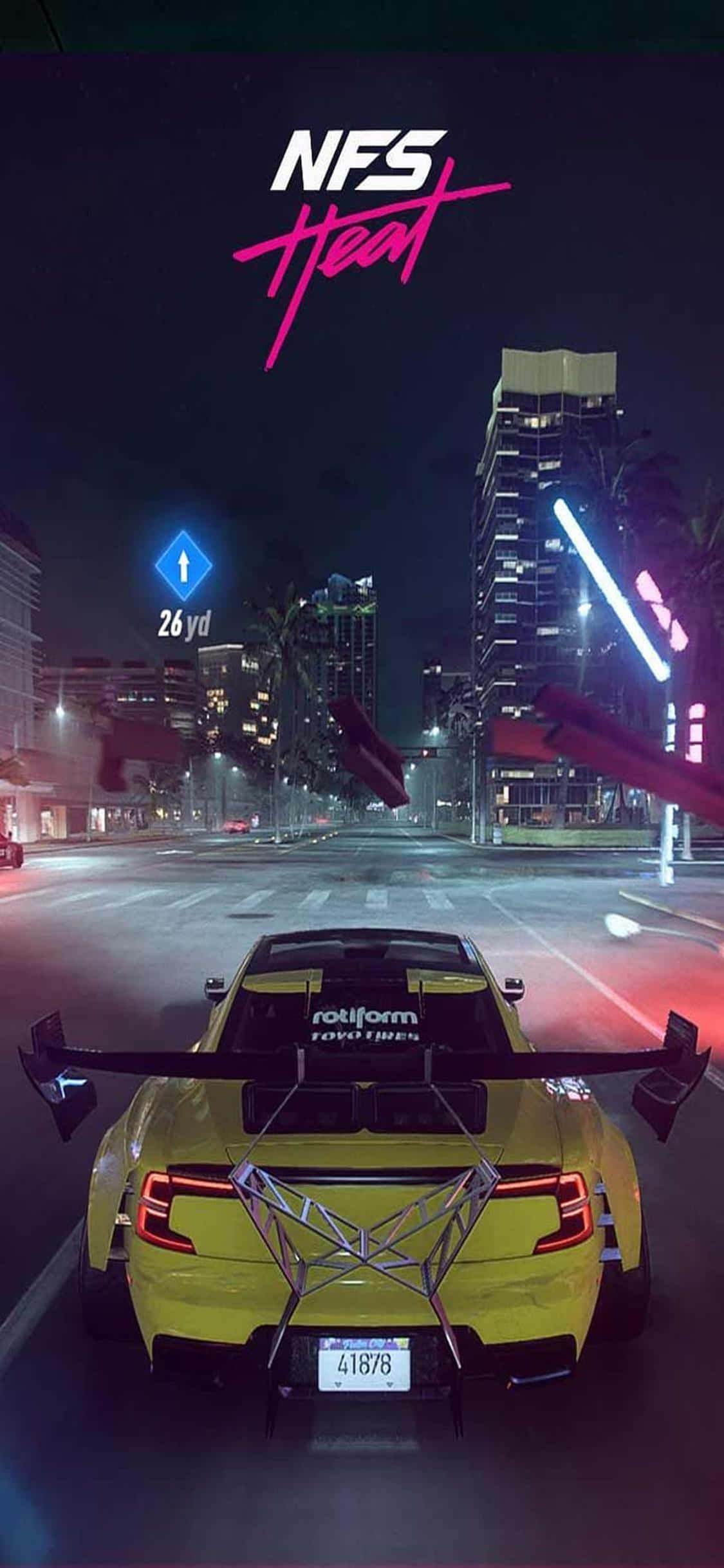 Nyd en spændende køretur med Need for Speed Heat på din iPhone Xs Wallpapers