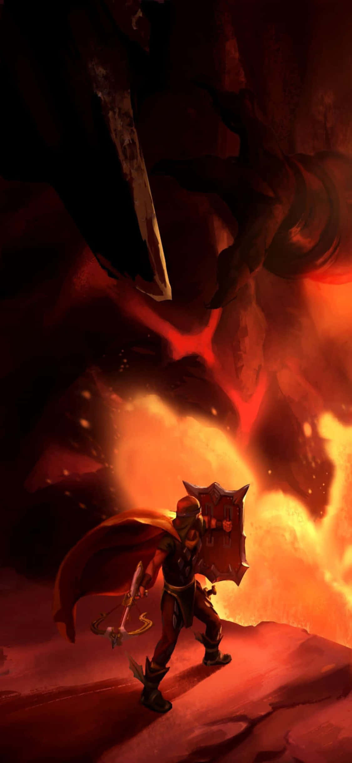 Nyd fordybende spil på Apple iPhone Xs med Runescape Wallpapers