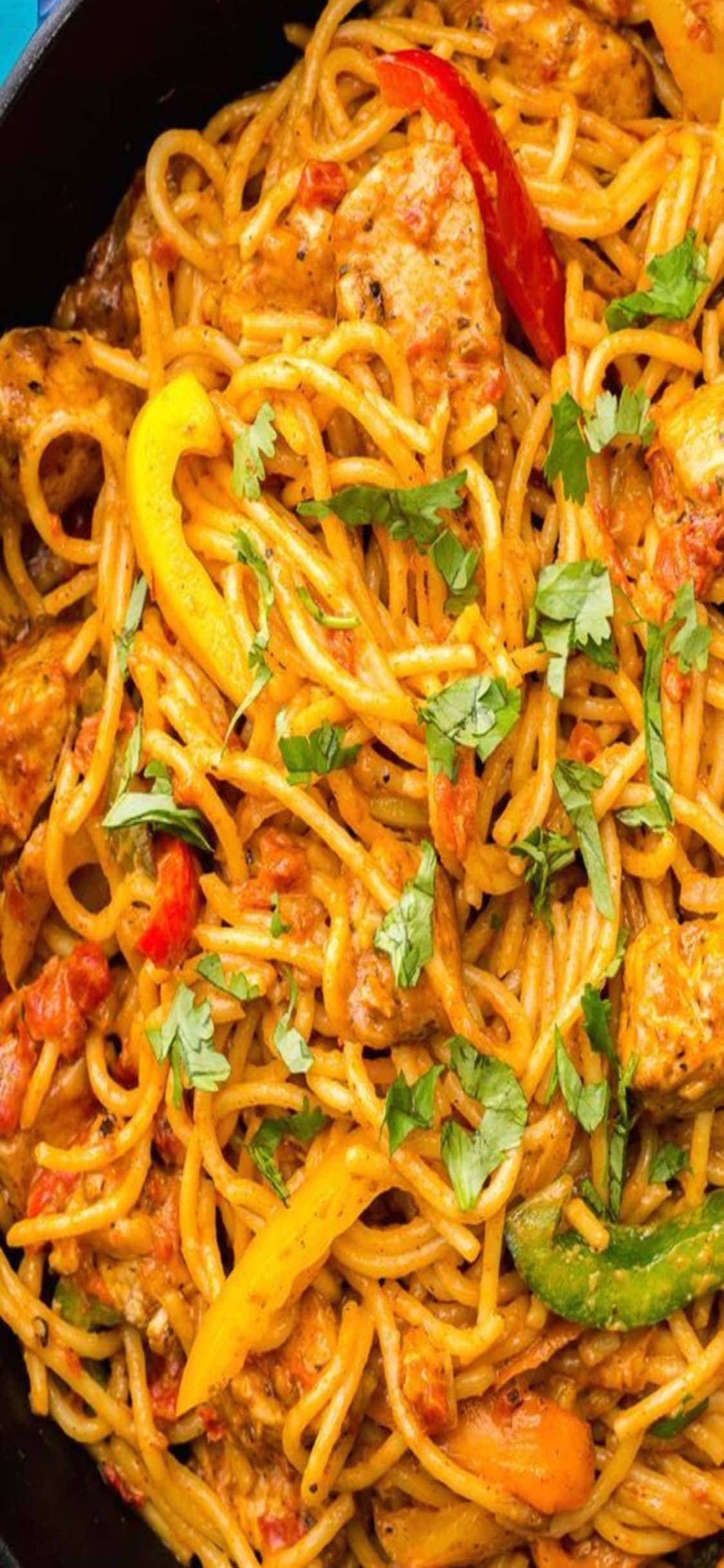 Nyd lækkerheden af iPhone X Pasta Wallpapers