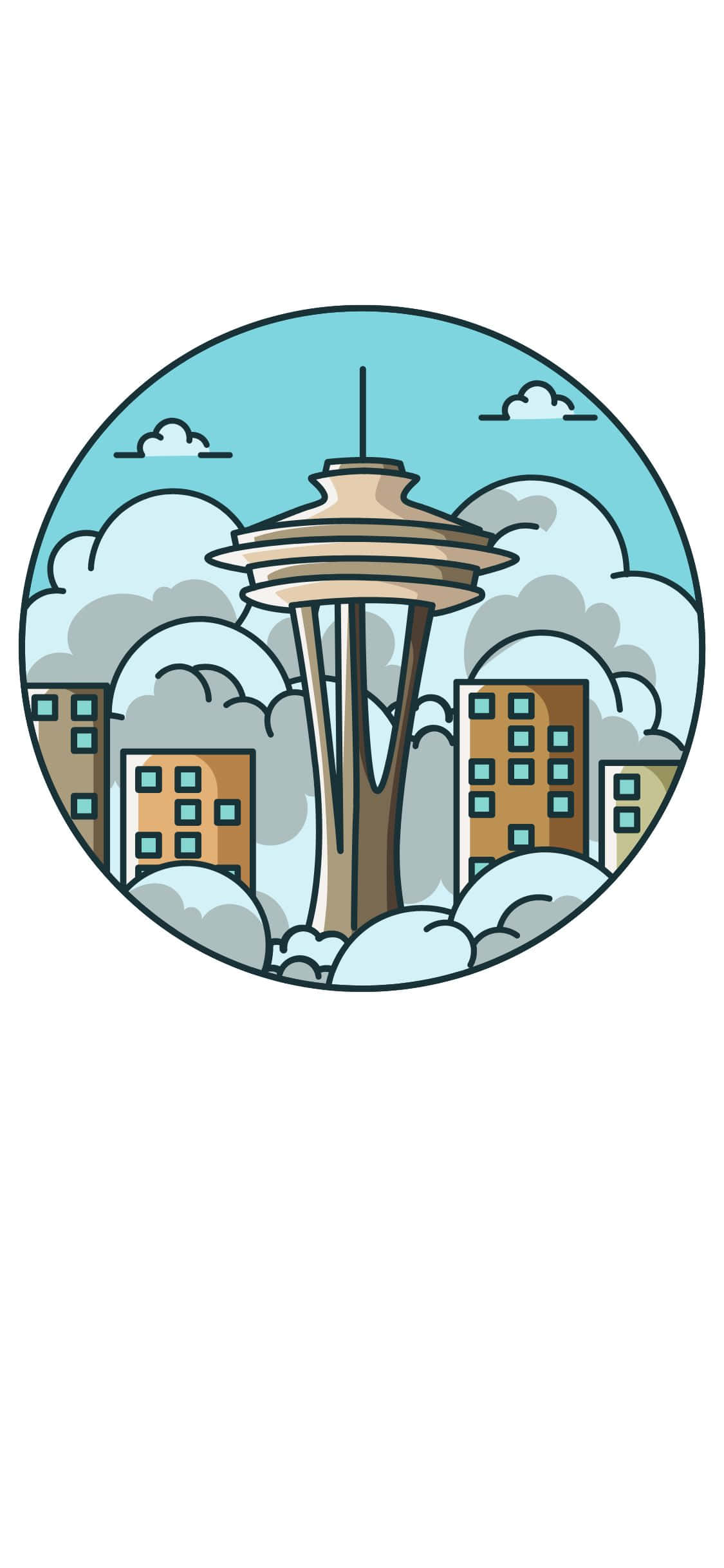 Nyd skønheden ved Seattles skyline mens du bruger din iPhone X. Wallpapers