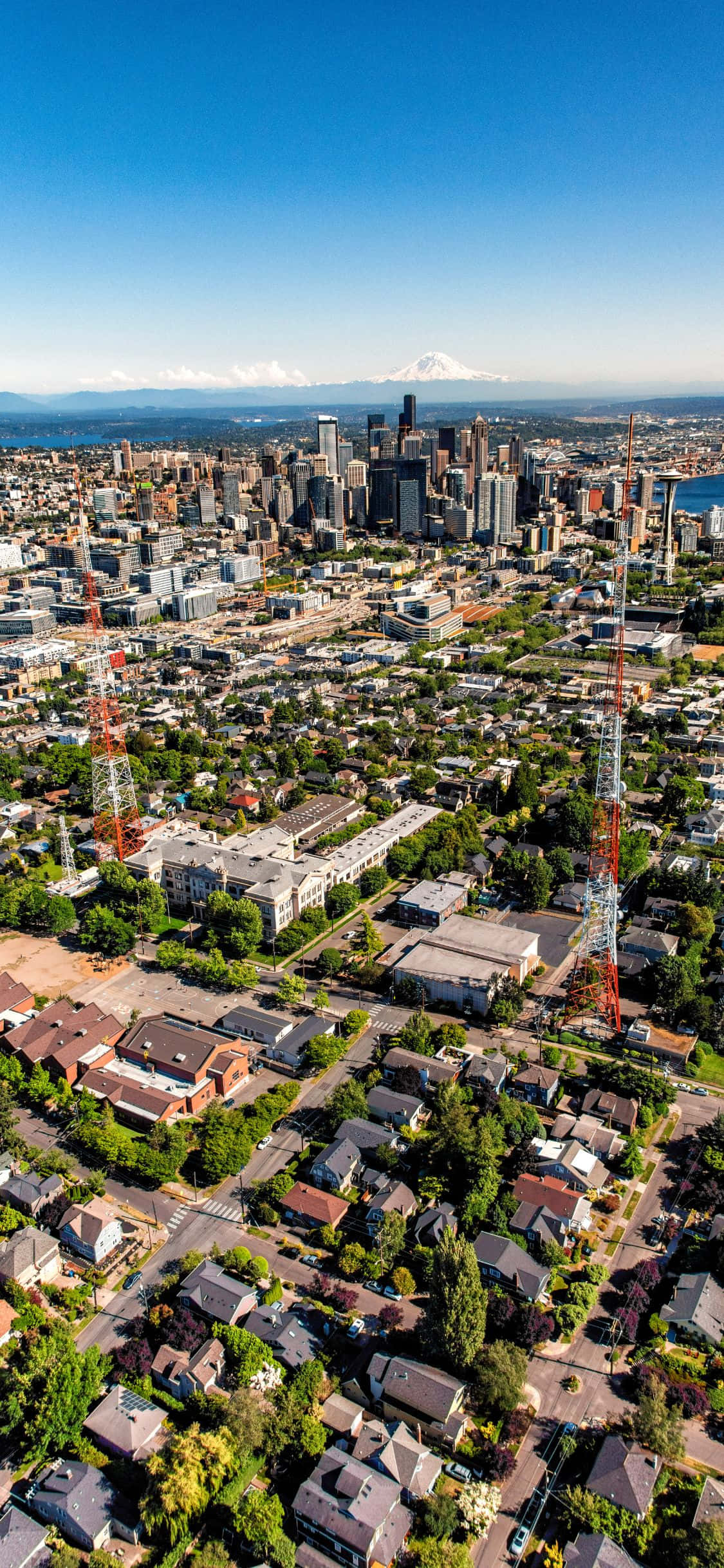 Nyd skønheden i Seattle på iPhone X Wallpapers