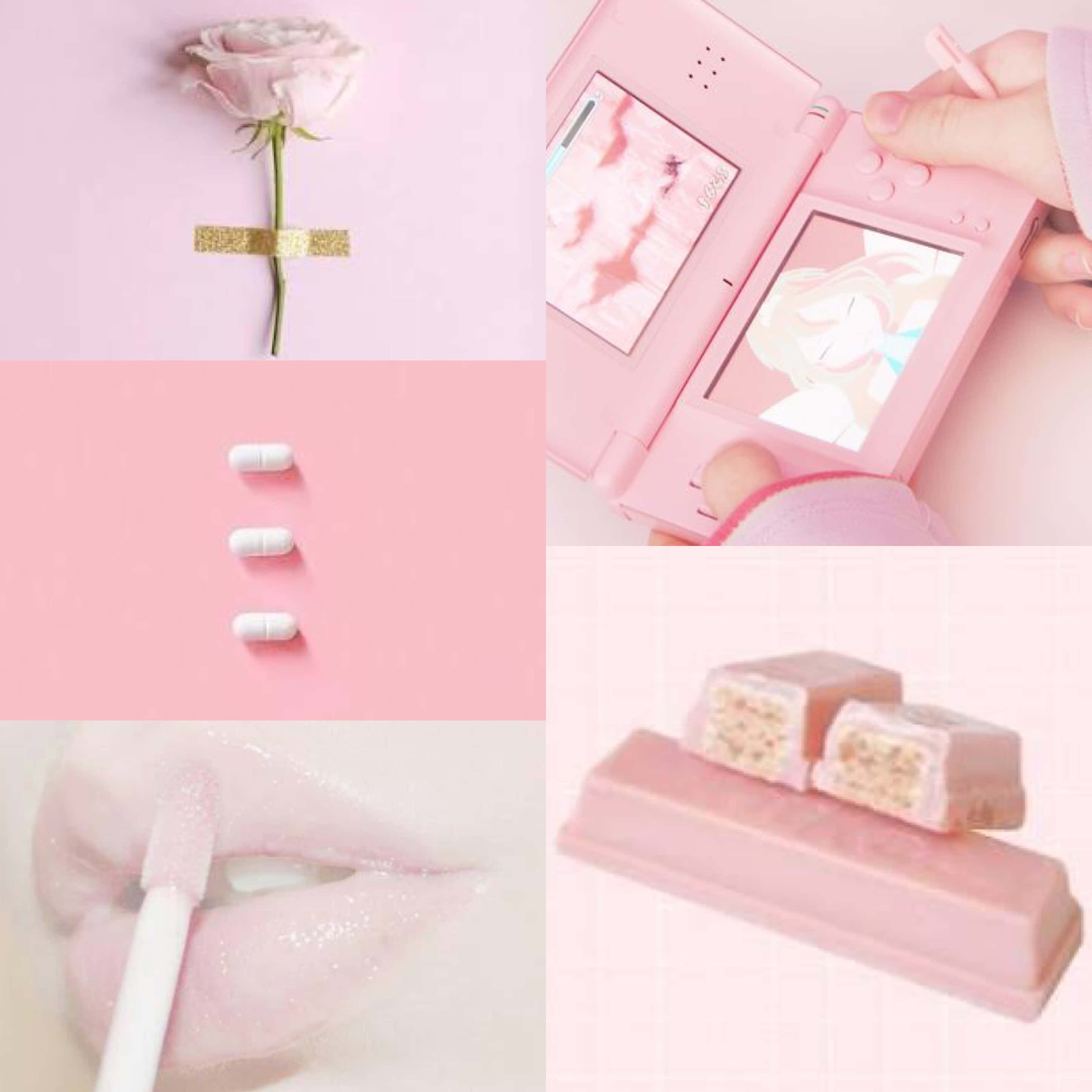 Nyd skønheden i pastelrosa æstetik. Wallpapers