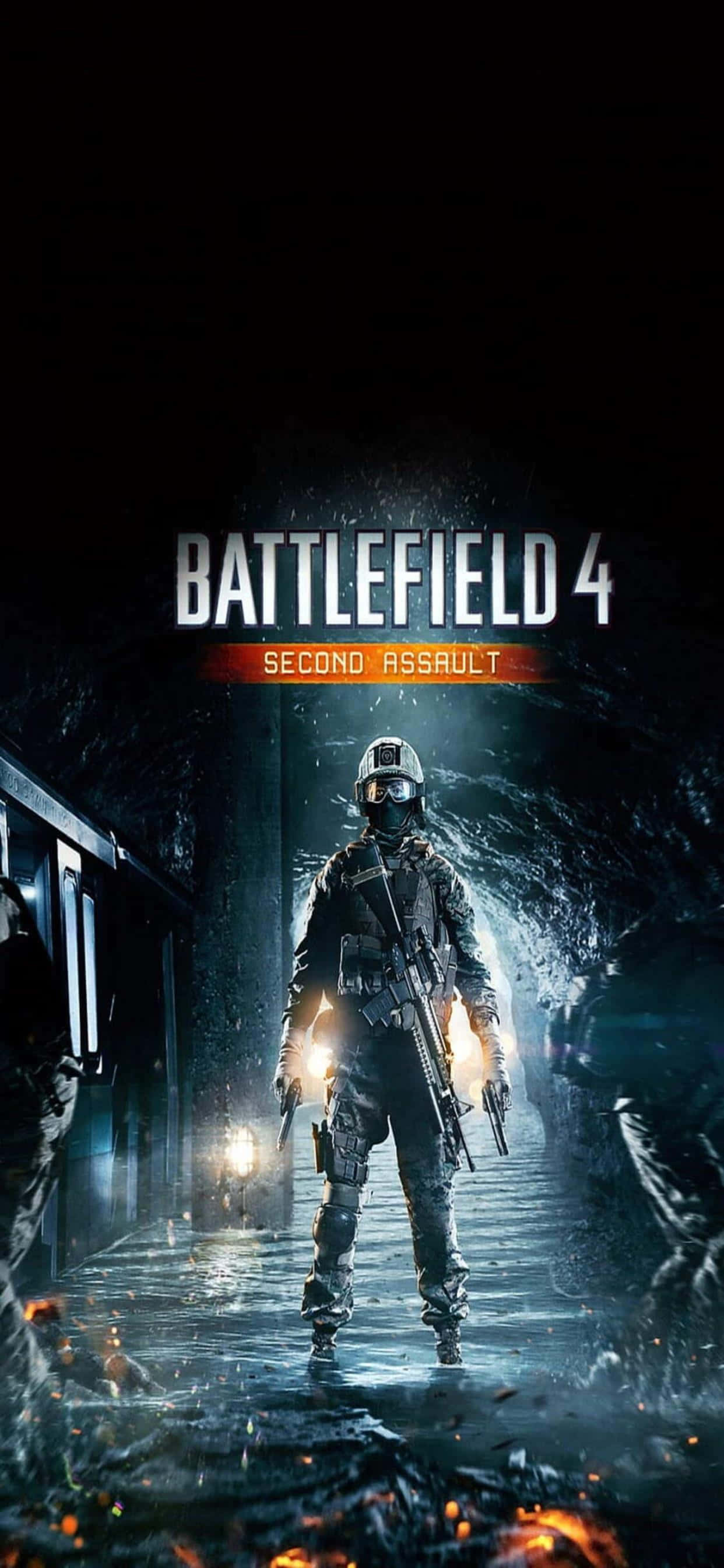 Nyd timevis af mobilt spil med en iPhone Xs Max og Battlefield 4 Wallpapers