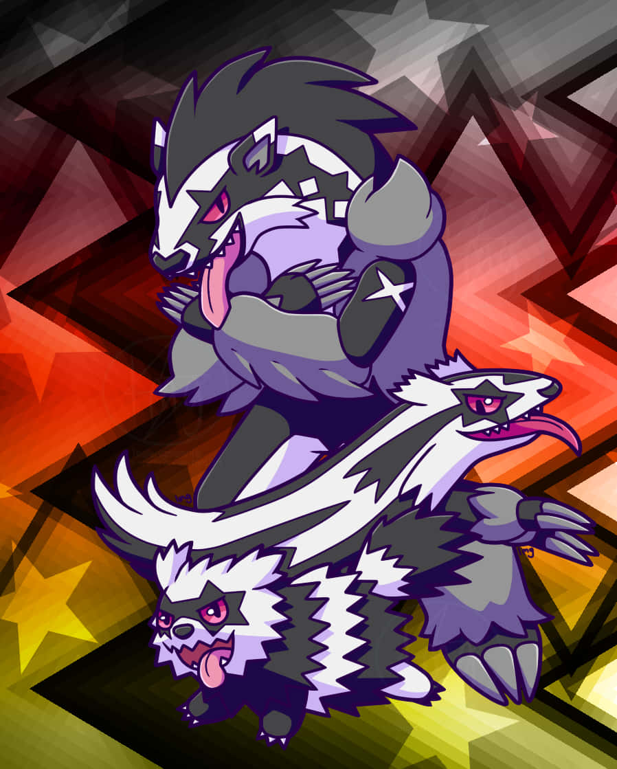 Obstagoon, Zigzagoon og Linoone Wallpapers