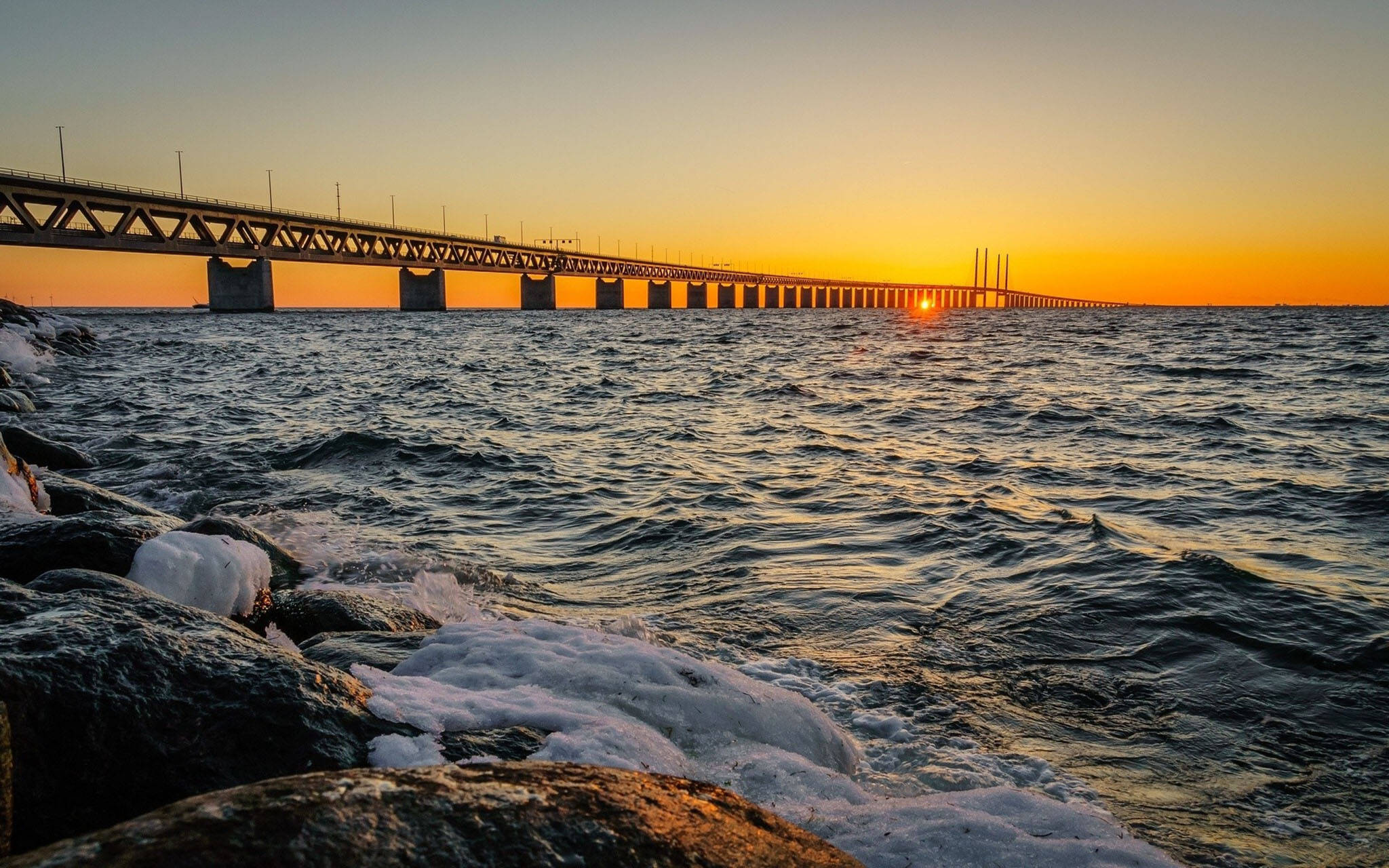 Øresundsbroen klar himmel Wallpapers