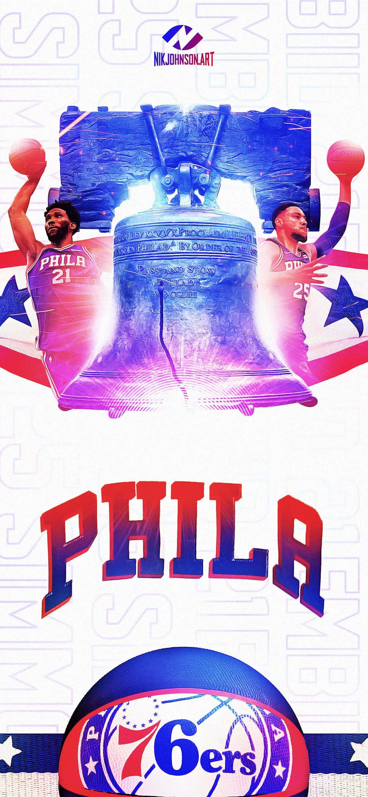Officiel 76ers iPhone-baggrund Wallpapers