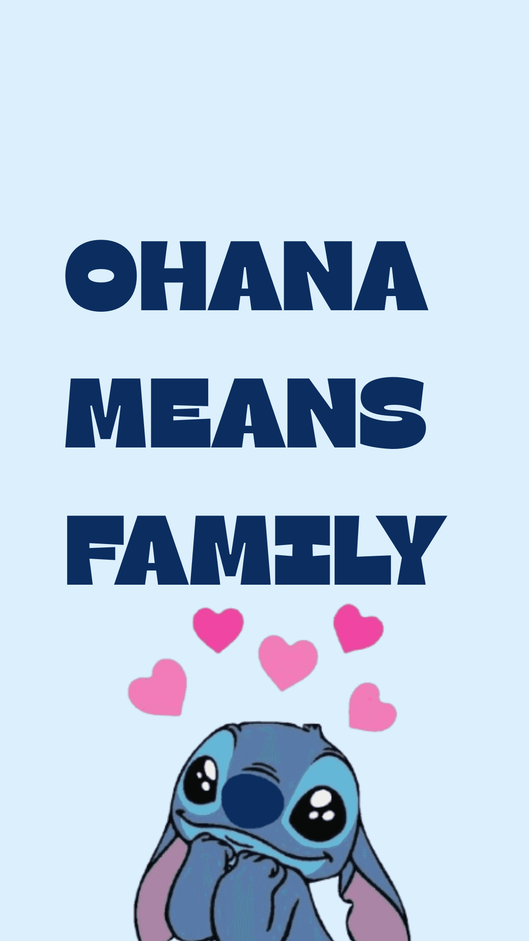 Ohana betyder familie Stitch Wallpapers