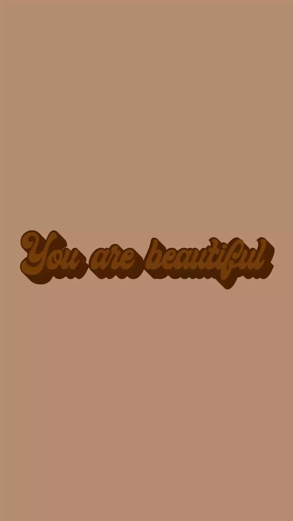 Omfavn din skønhed i beige brun æstetik Wallpapers