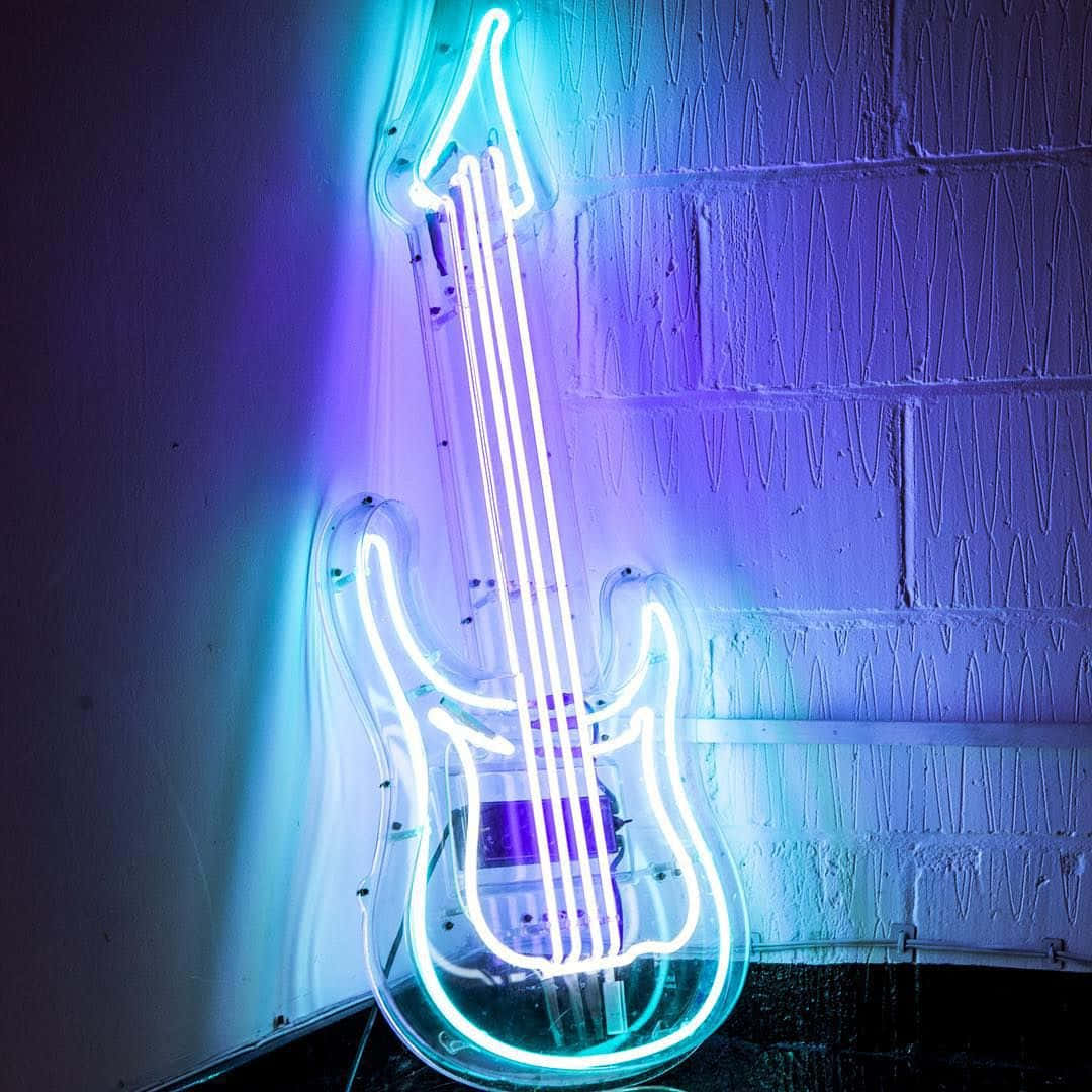Omfavn kraften i din neonlys blå æstetik. Wallpapers