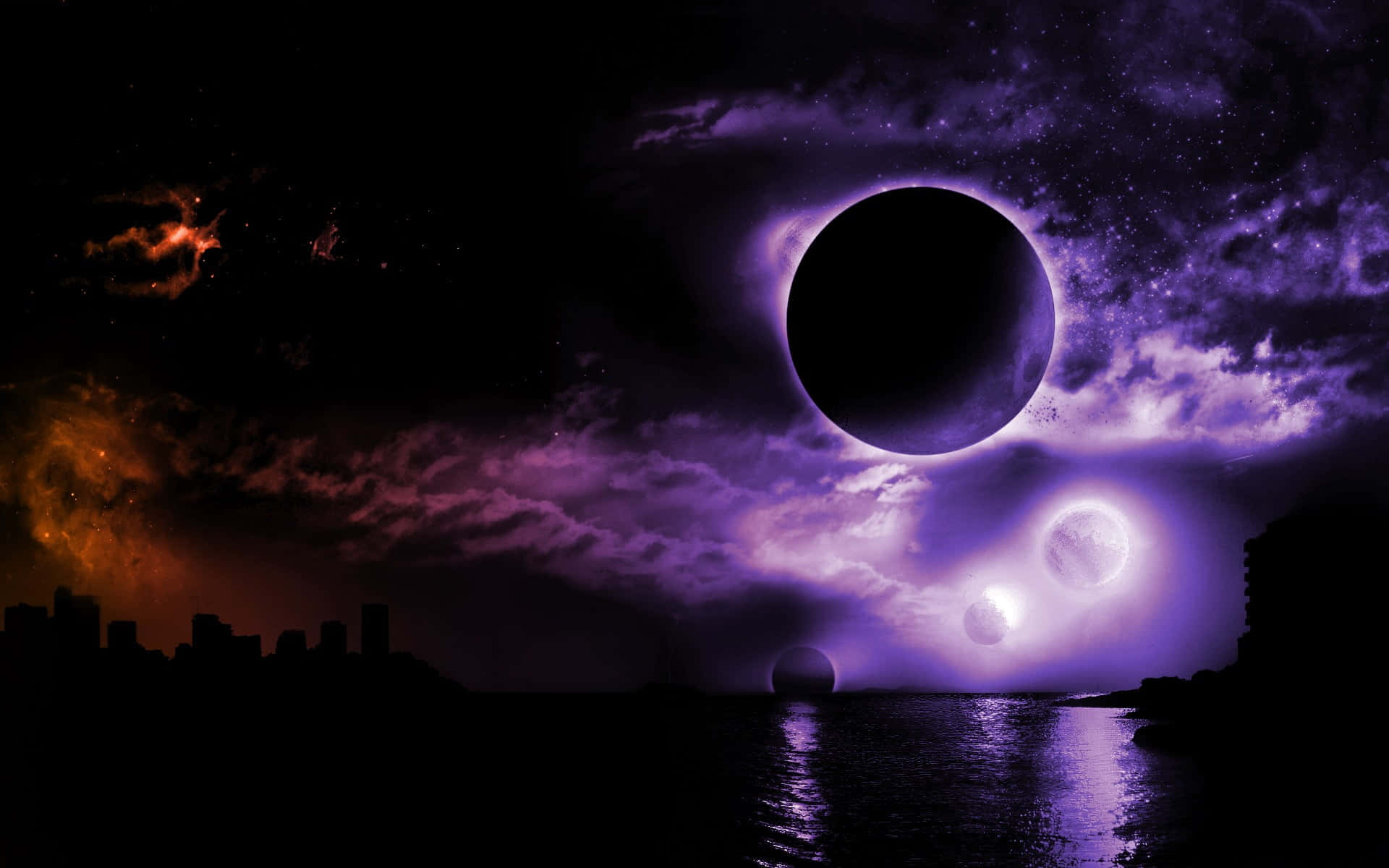 Omfavn mysteriet i den mørke lilla æstetik Wallpapers