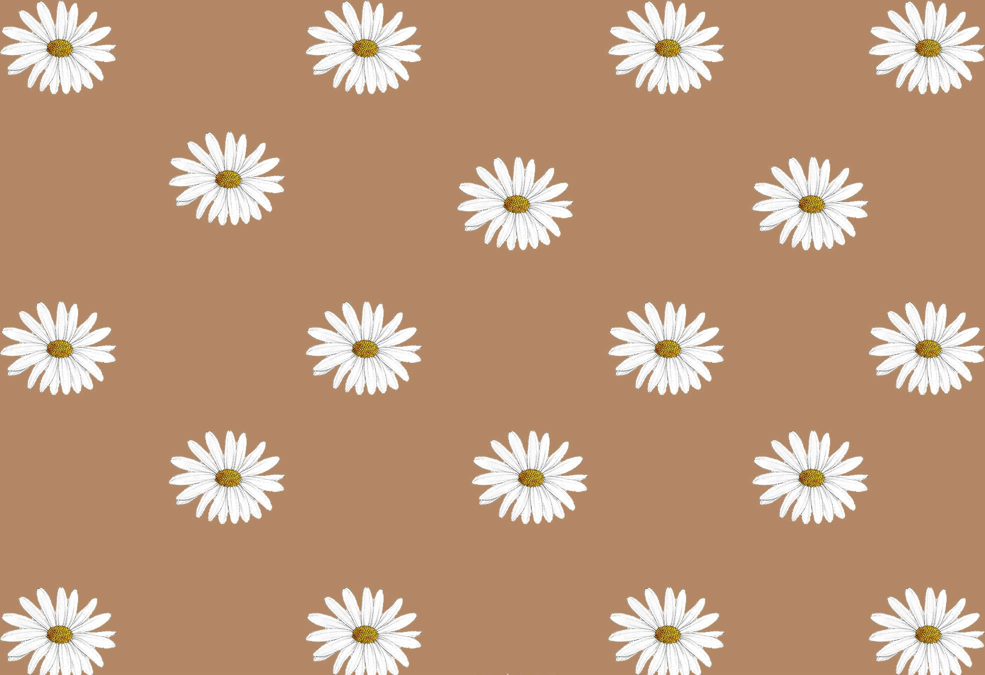 Omfavn roen i den blomstrede beige-brune æstetik Wallpapers