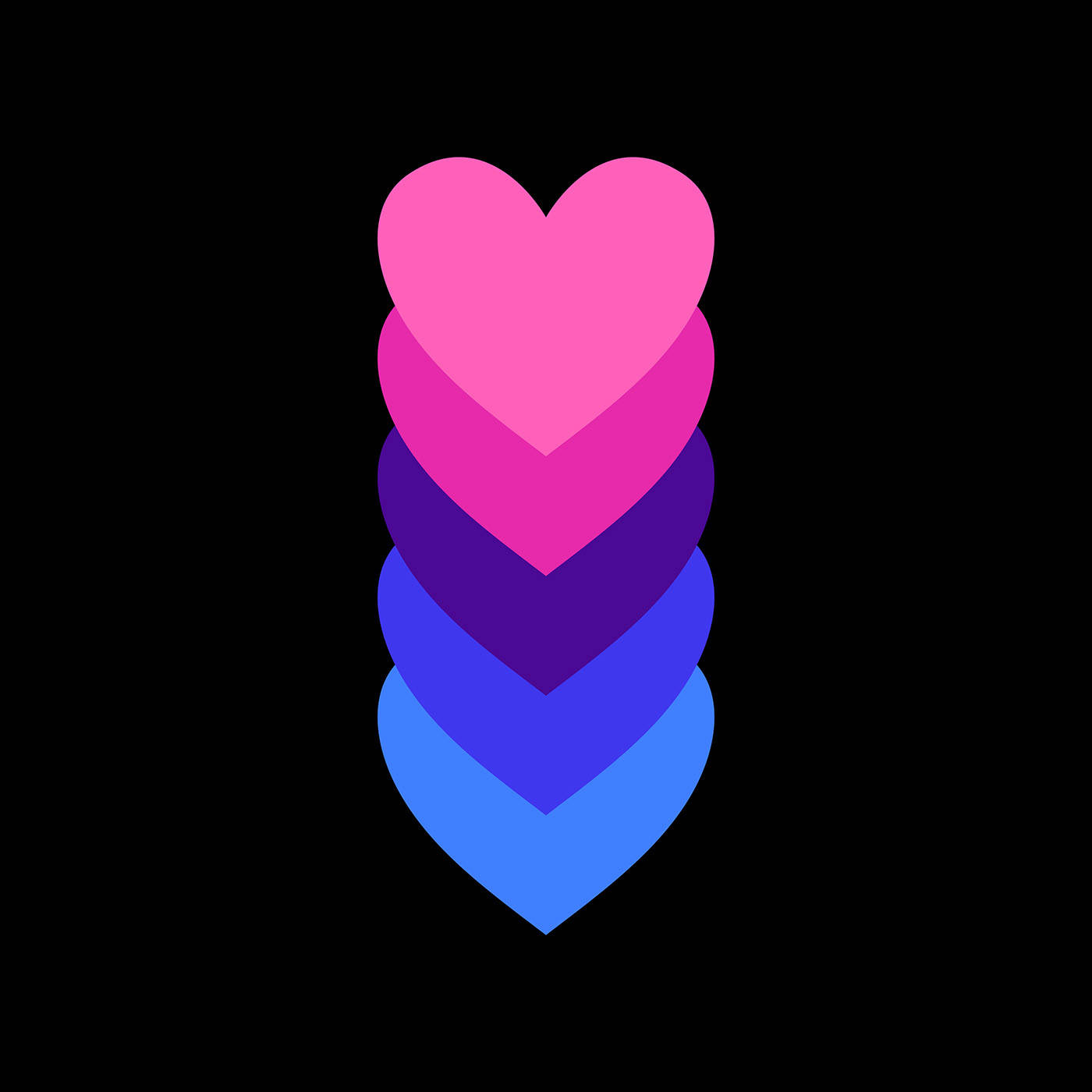Omnisexuelle pastelfarvede hjerter Wallpapers
