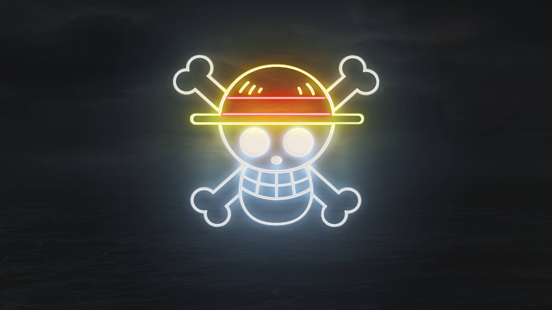 One Piece 4K neon lys logo Wallpapers