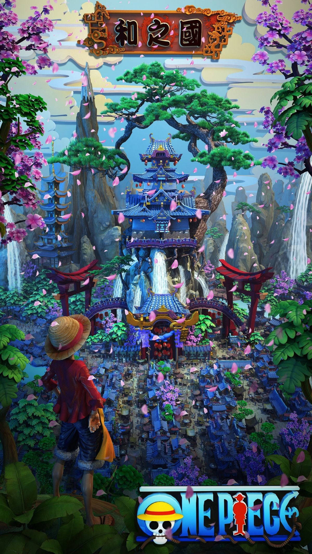 One Piece Live Japansk Bygning Wallpapers