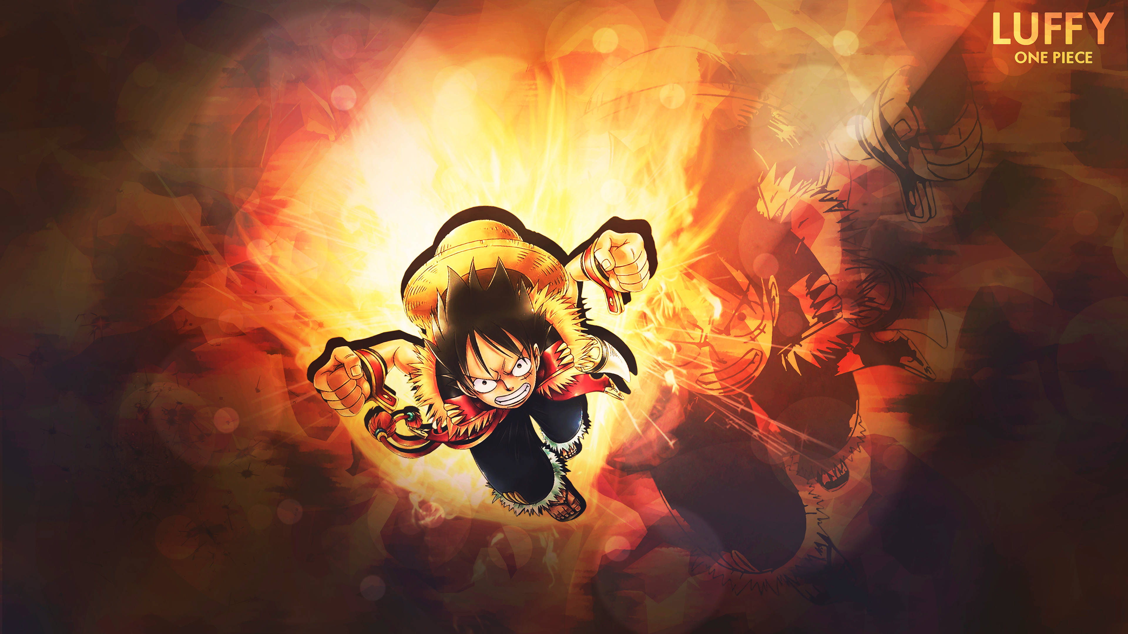 One Piece Luffy ildkunst Wallpapers