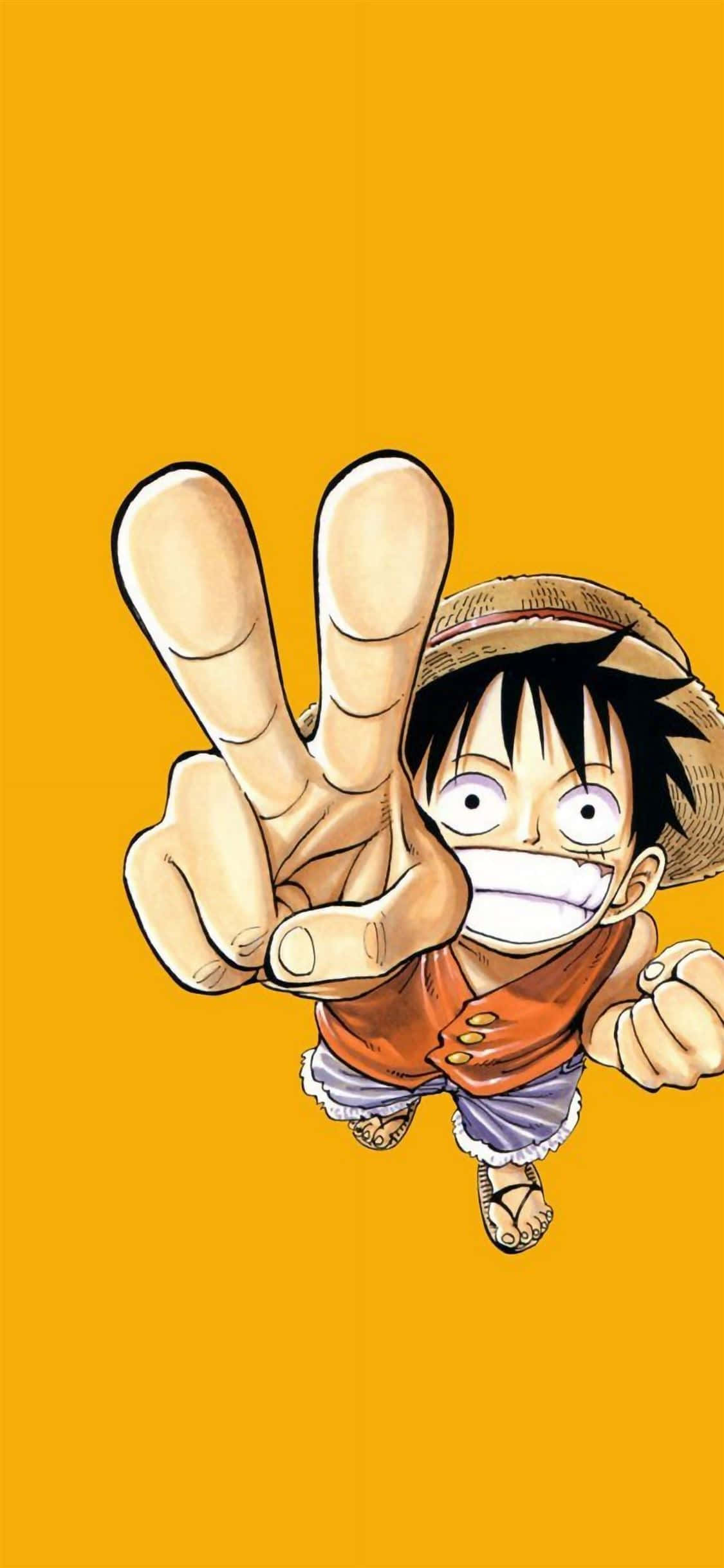 One Piece Luffy Piece Skilt Billede Wallpapers