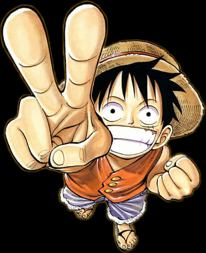 One Piece Luffy sejrsgestus Wallpapers