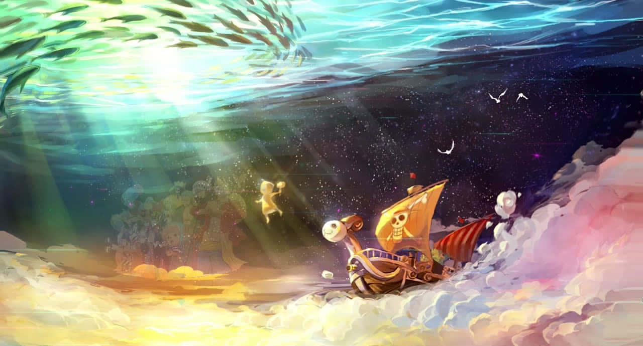 One Piece piratskib under havet billede Wallpapers
