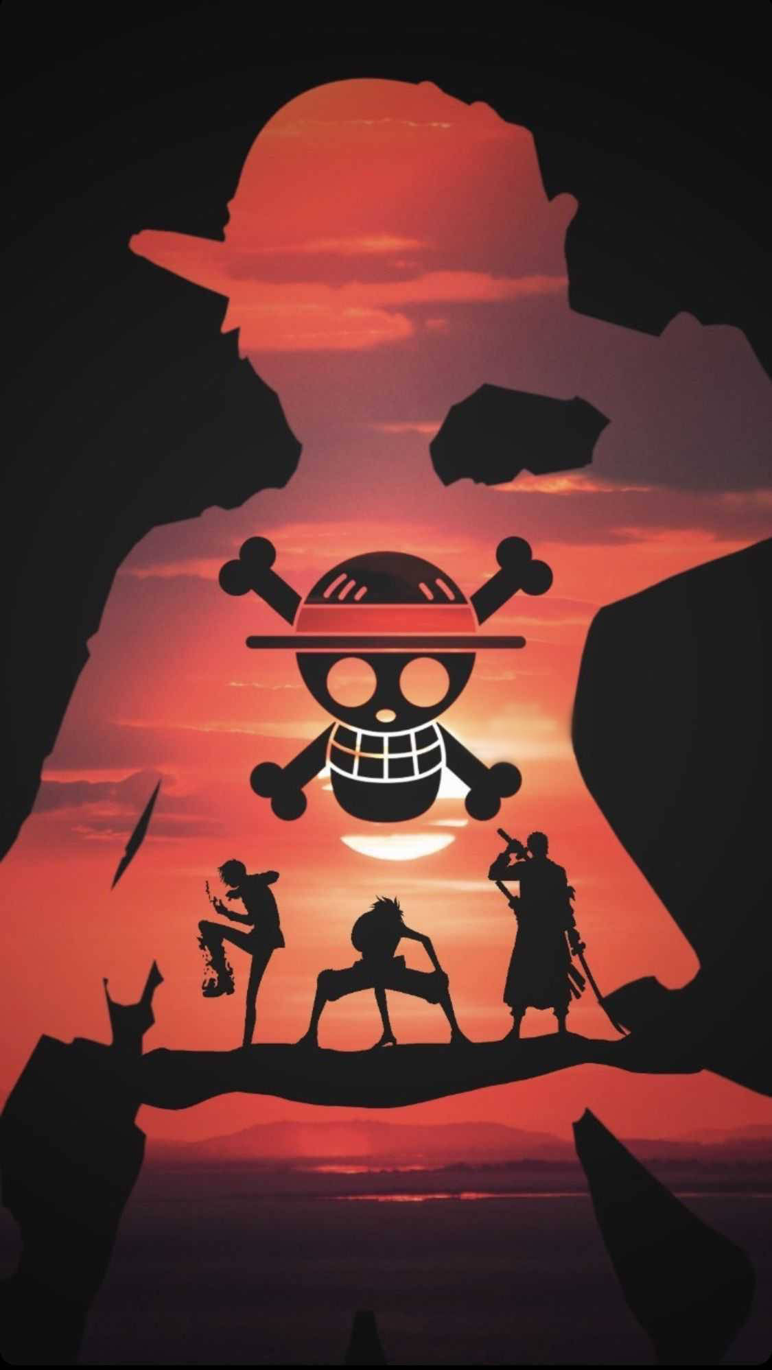 One Piece Silhuet iPhone Wallpapers