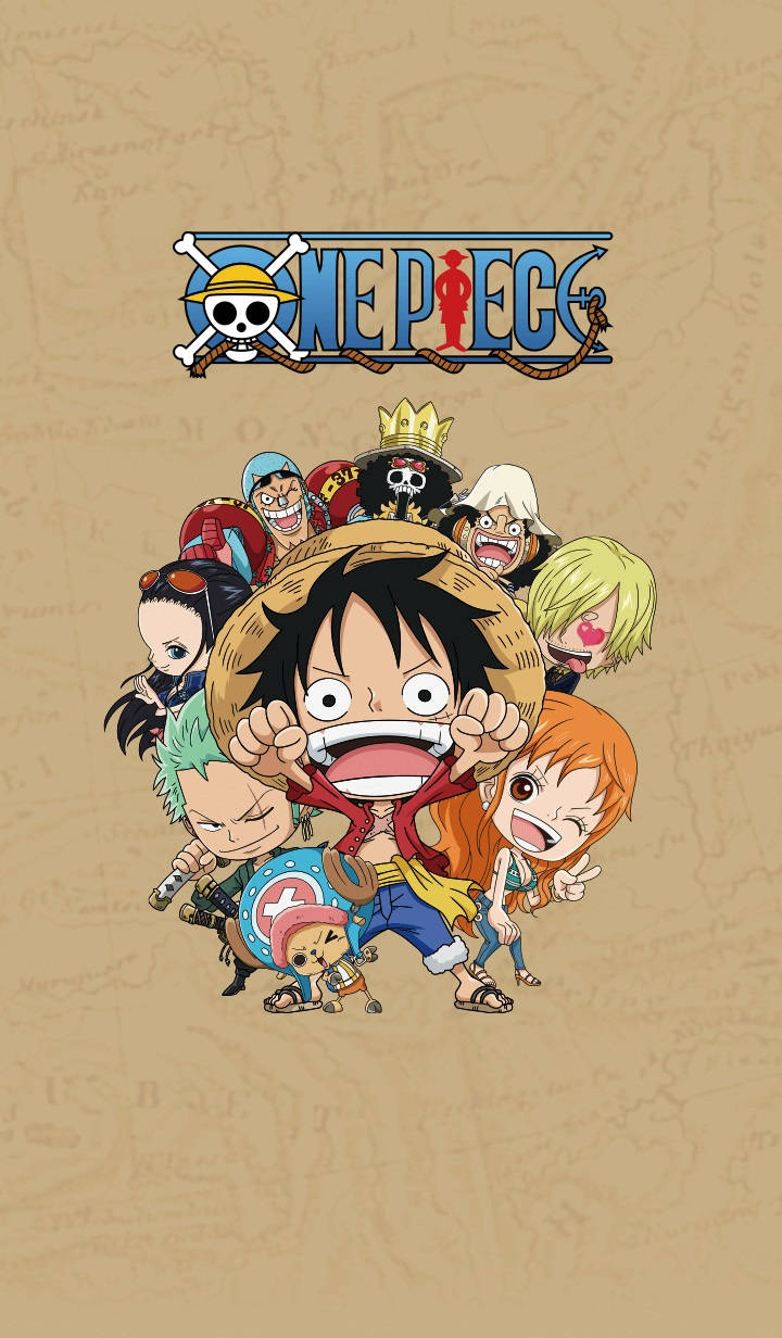 One Piece Telefon Chibi Stråhattene Wallpapers