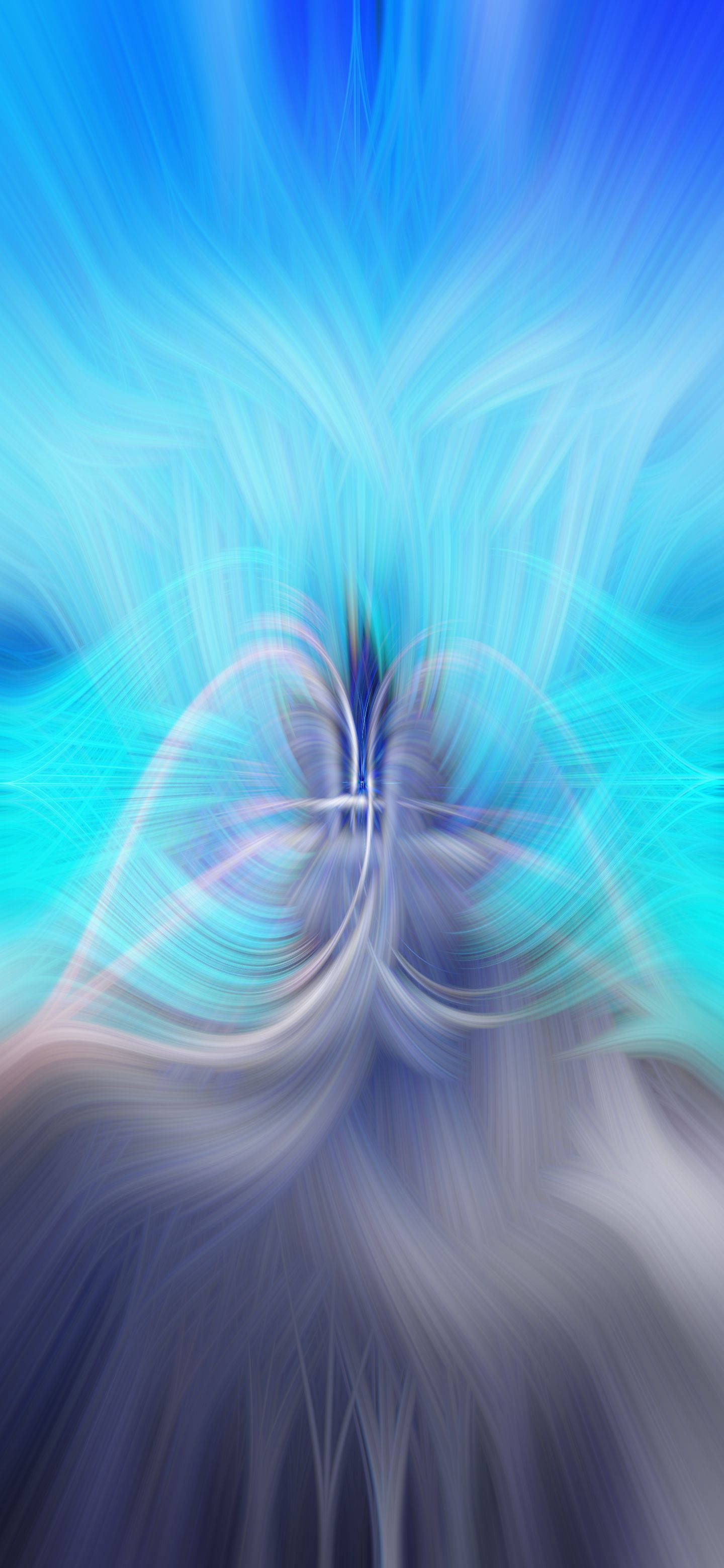OnePlus Neonblå Stråler Wallpapers